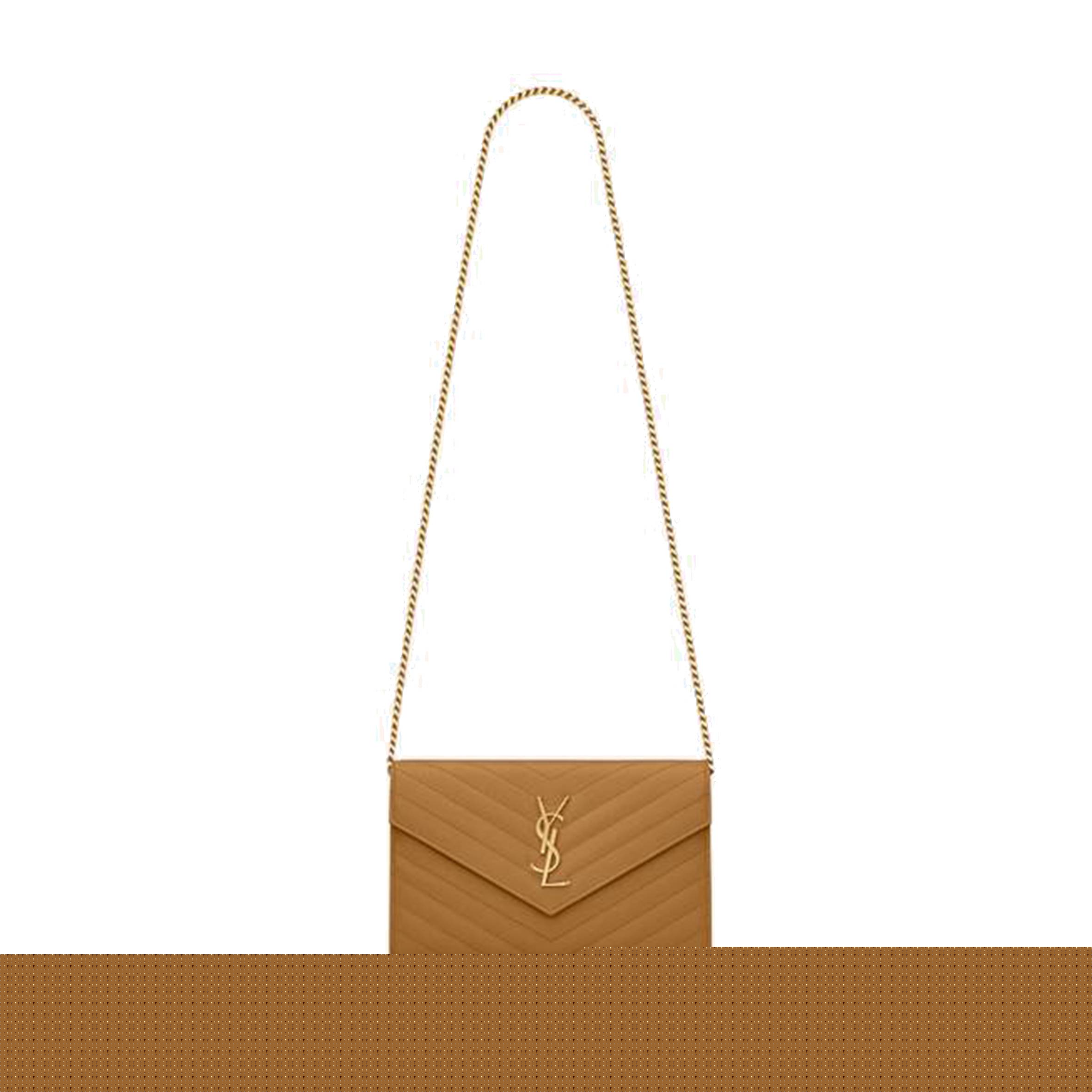 Y*L cassandre matelassÉ chain wallet in grain de poudre embossed leather 377828bow012516 (22.5*14*4cm)