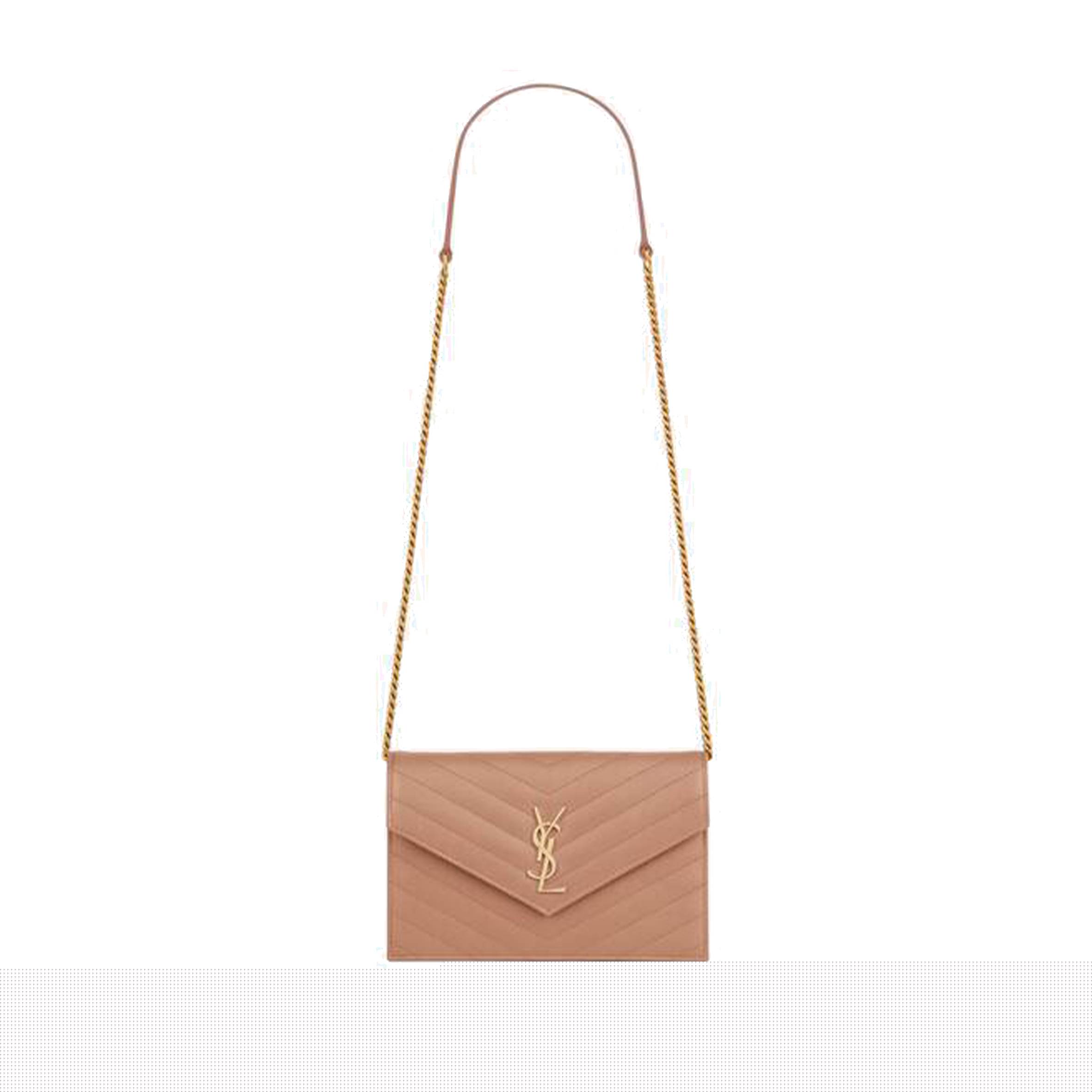 Y*L cassandre matelassÉ envelope chain wallet in grain de poudre embossed leather 695108bow019830 (19*12.5*3.5cm)