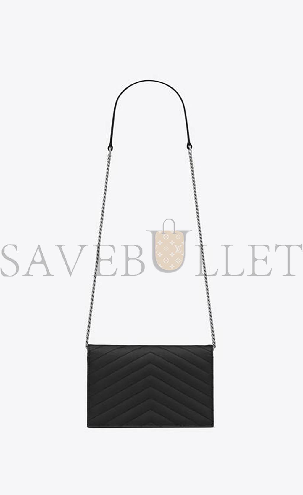 Y*L cassandre matelassÉ envelope chain wallet in grain de poudre embossed leather 742920bow021000 (19*12.5*3.5cm)