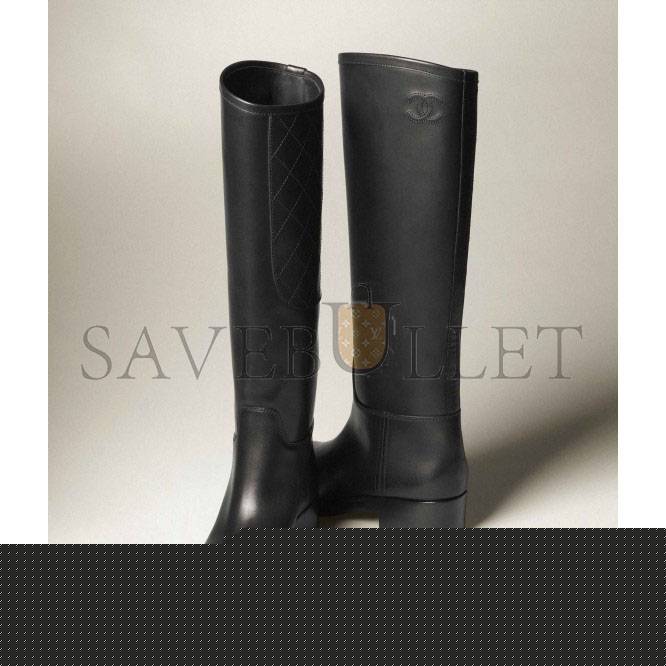 Ch*el high boots calfskin black g39212 x56669 94305