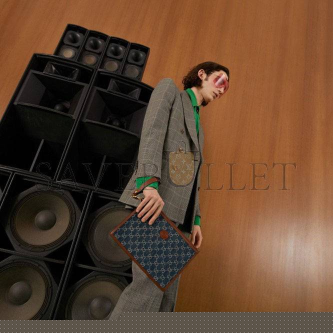 G*u*i pouch with interlocking&g 672953   (30.5*21*1.5cm)