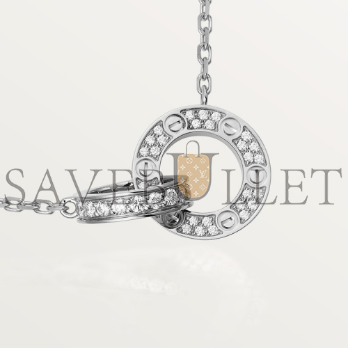 ca*t*er  love necklace, Di*m*nd-paved b7216300