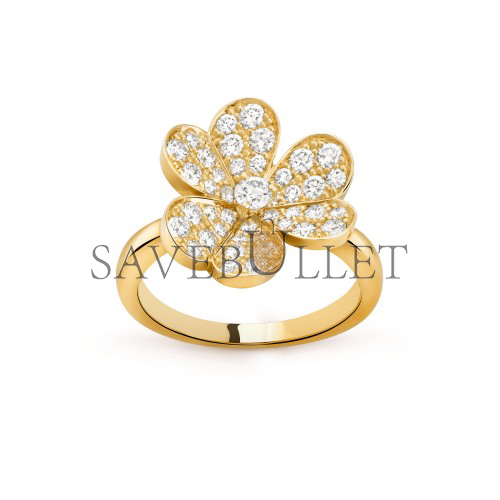v*n cl*f arpels frivole ring, 1 flower, small model - yellow gold, Di*m*nd  vcarp2v000