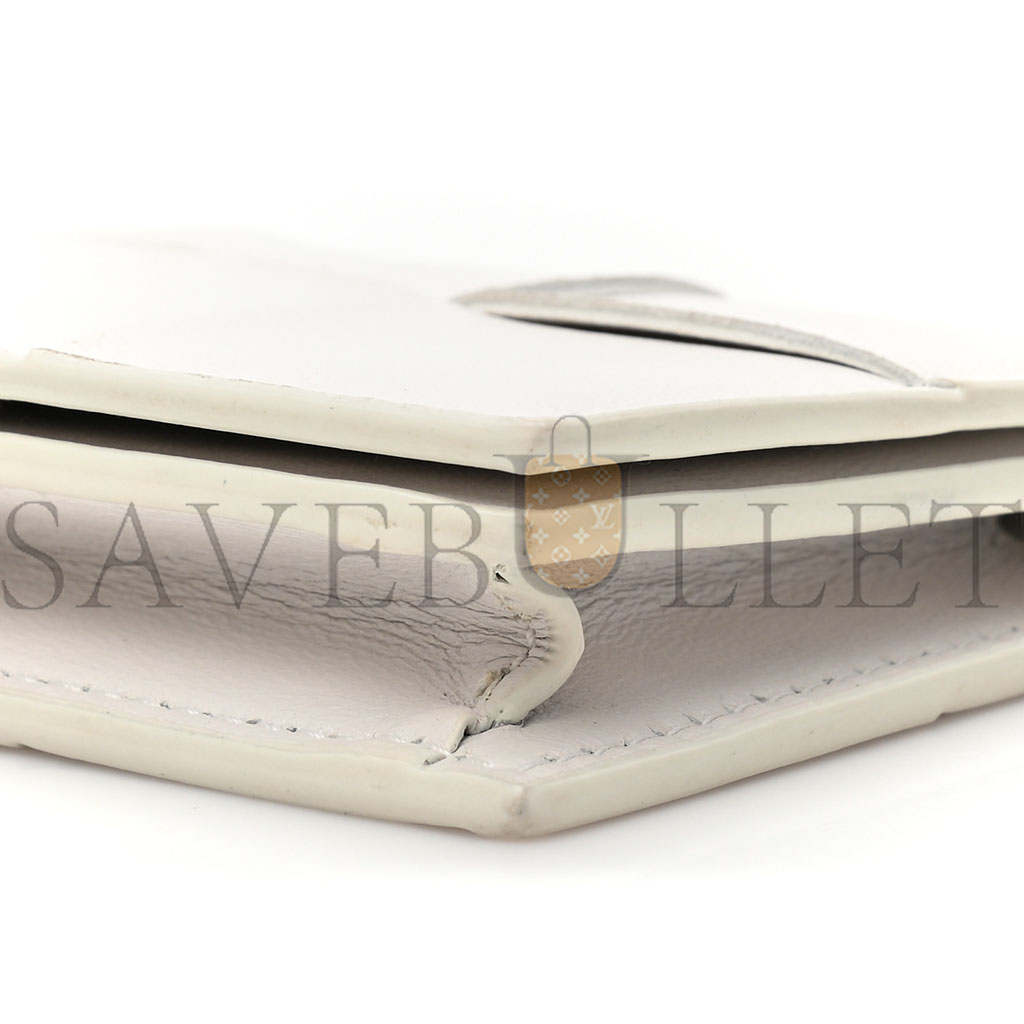 bo*te*ga Ve*ne*ta nappa maxi intrecciato card holder wallet white (12*8*3cm)
