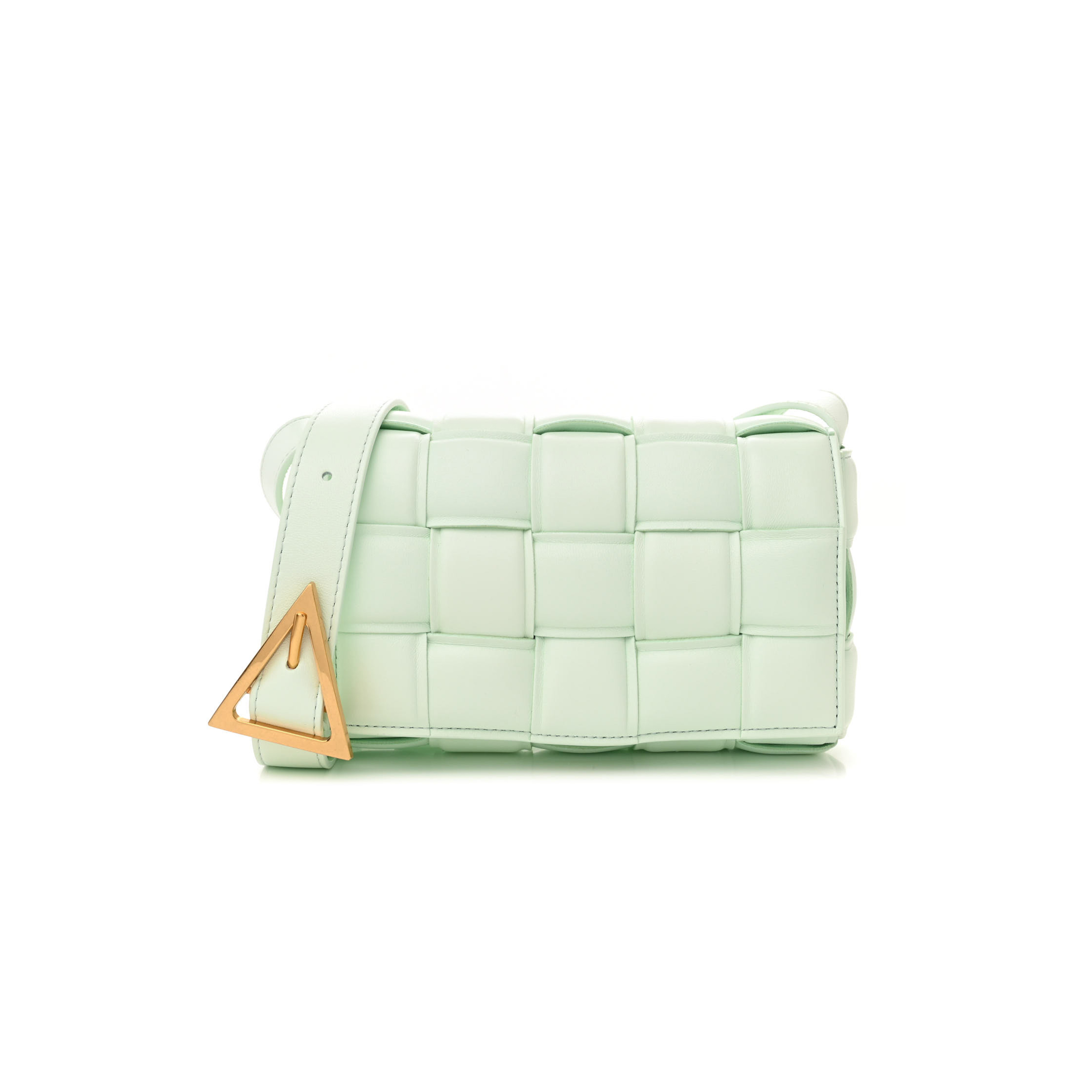 bo*te*ga Ve*ne*ta nappa maxi intrecciato small padded cassette crossbody bag glacier (19*12*5cm)