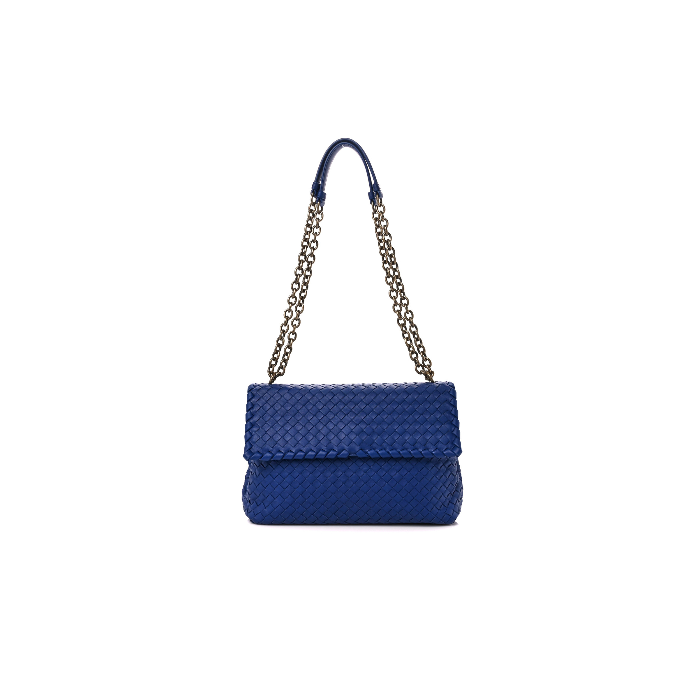 bo*te*ga Ve*ne*ta nappa intrecciato olimpia shoulder bag cobalt (28*20*10cm)