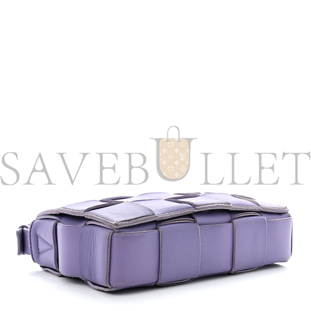 bo*te*ga Ve*ne*ta lambskin intreccio cassette crossbody bag wisteria (23*15*5.5cm)