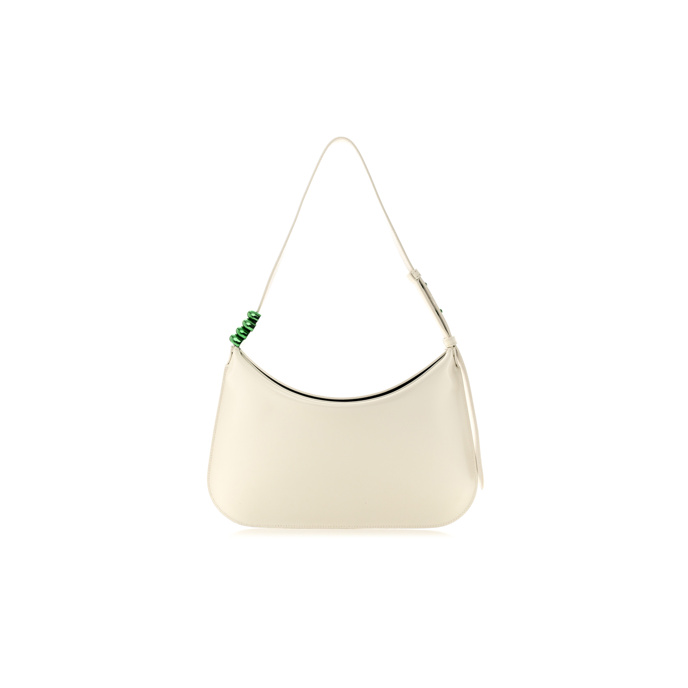 bo*te*ga Ve*ne*ta brushed calfskin cradle fold over shoulder bag white parakeet (32*22*11cm)