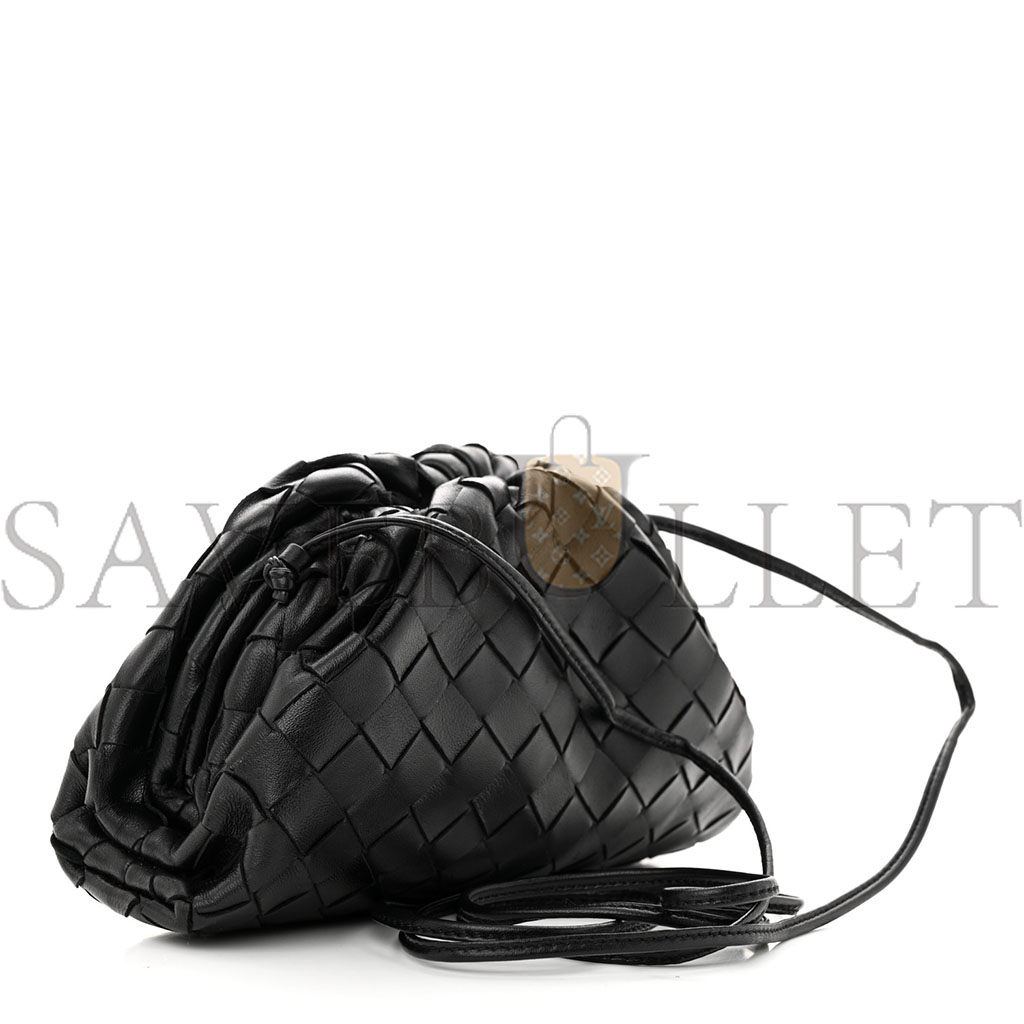 bo*te*ga Ve*ne*ta nappa intrecciato the mini pouch black (22*15*7cm)