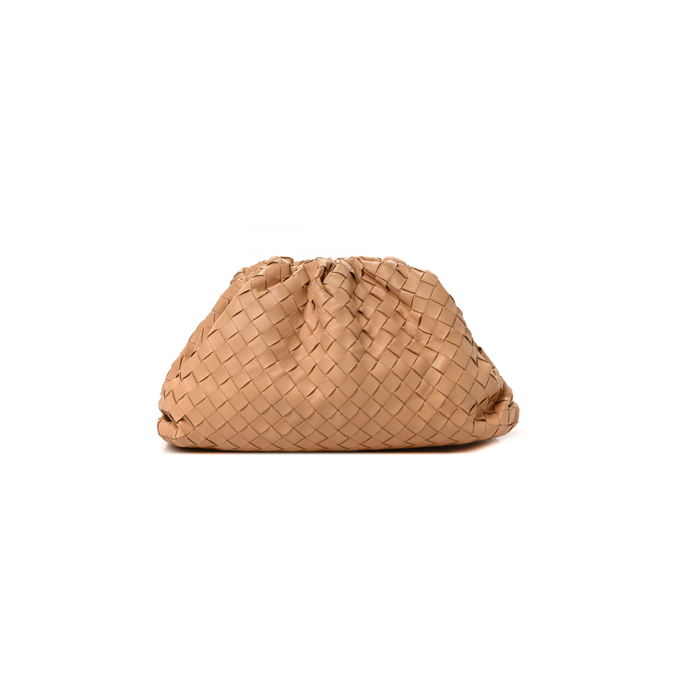 bo*te*ga Ve*ne*ta nappa maxi intrecciato the pouch oversized clutch almond (38*22*8cm)
