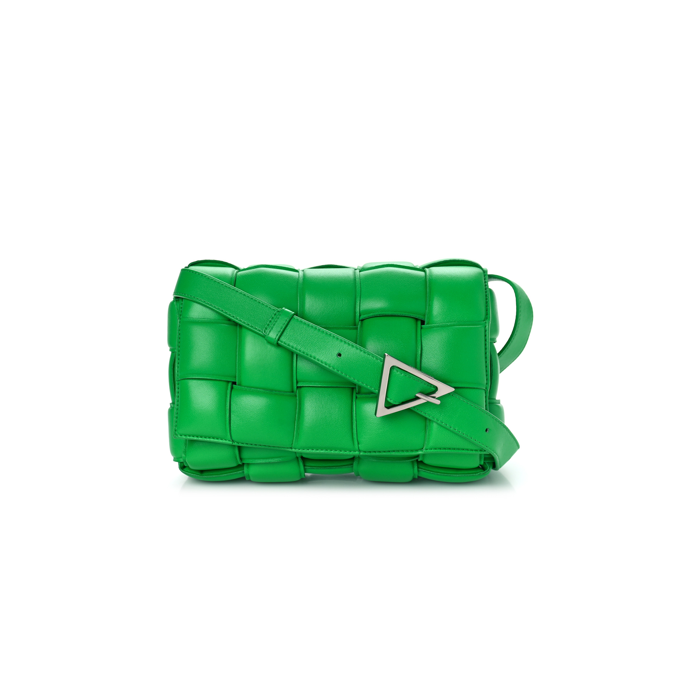 bo*te*ga Ve*ne*ta nappa maxi intreccio padded cassette crossbody bag parakeet (26*18*8cm)