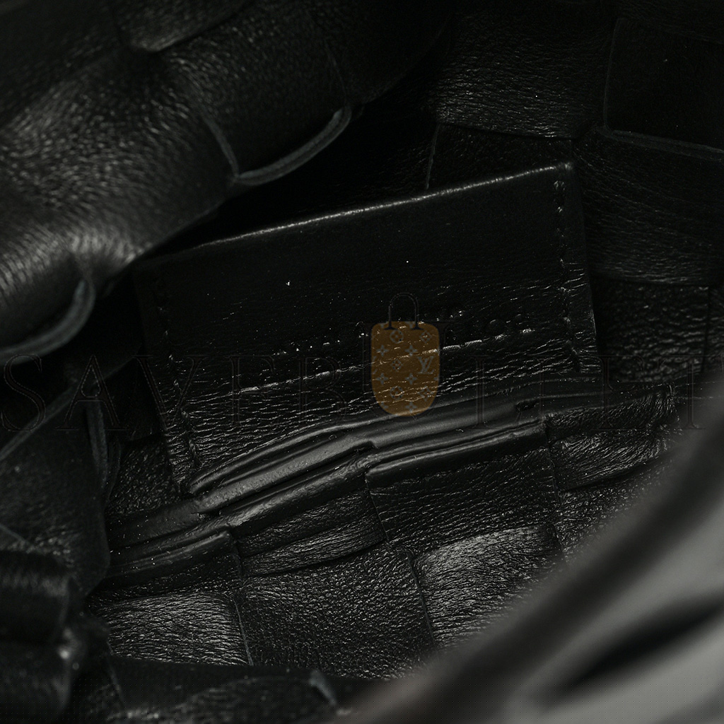 bo*te*ga Ve*ne*ta nappa intrecciato mini sardine bag black (20*14*3cm)