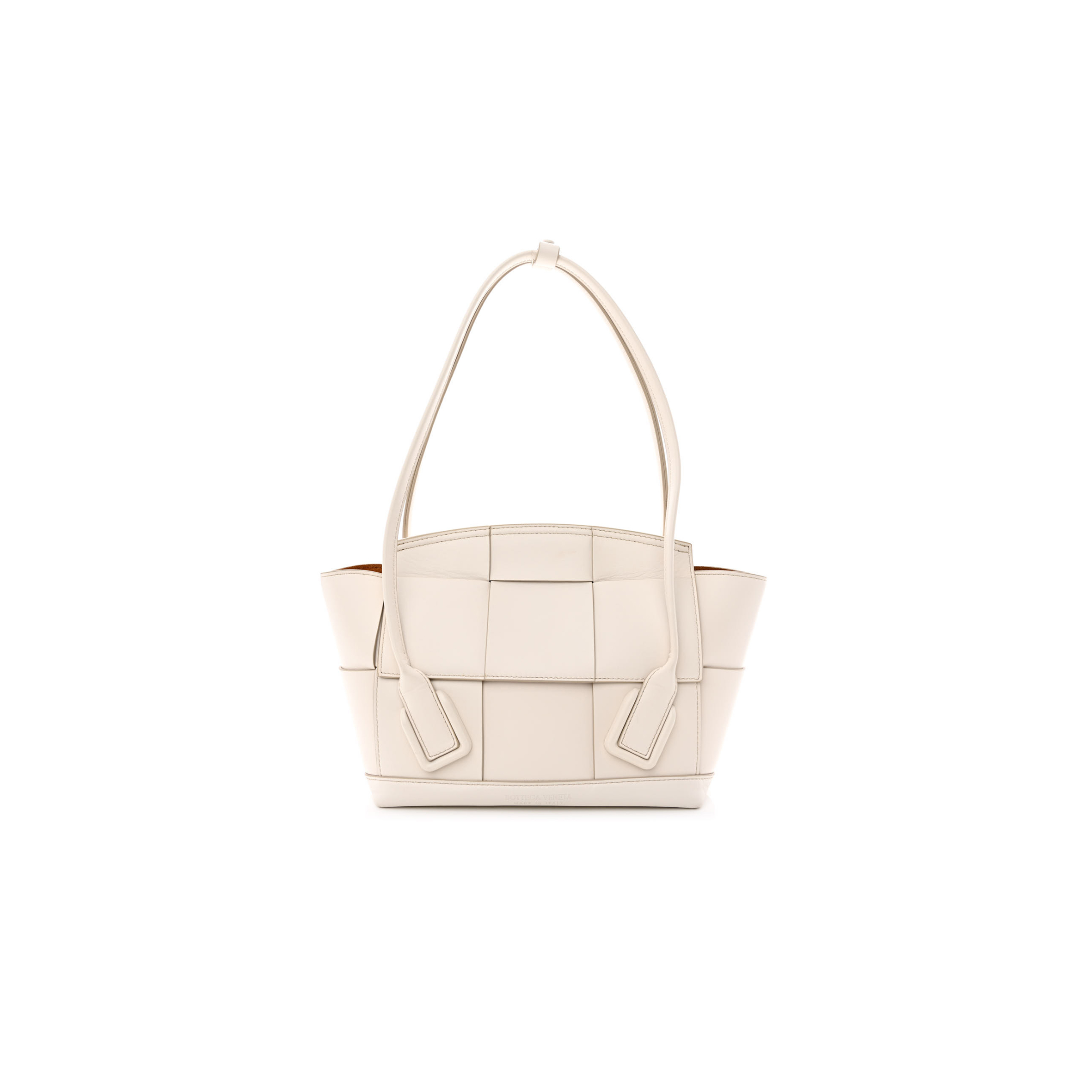 bo*te*ga Ve*ne*ta french calfskin maxi intrecciato small arco bianco (33*20*9cm)