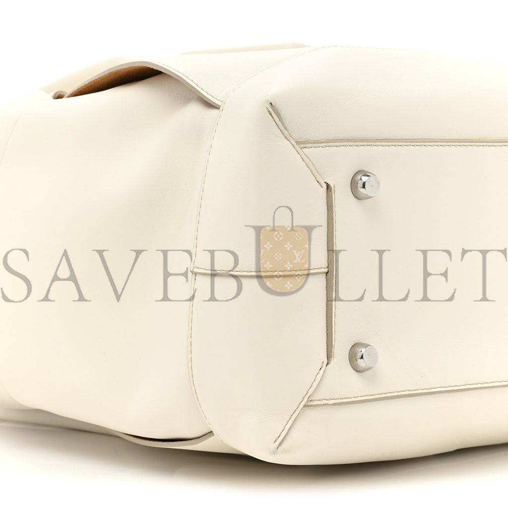 bo*te*ga Ve*ne*ta french calfskin maxi intrecciato large arco bianco (38*30*14cm)