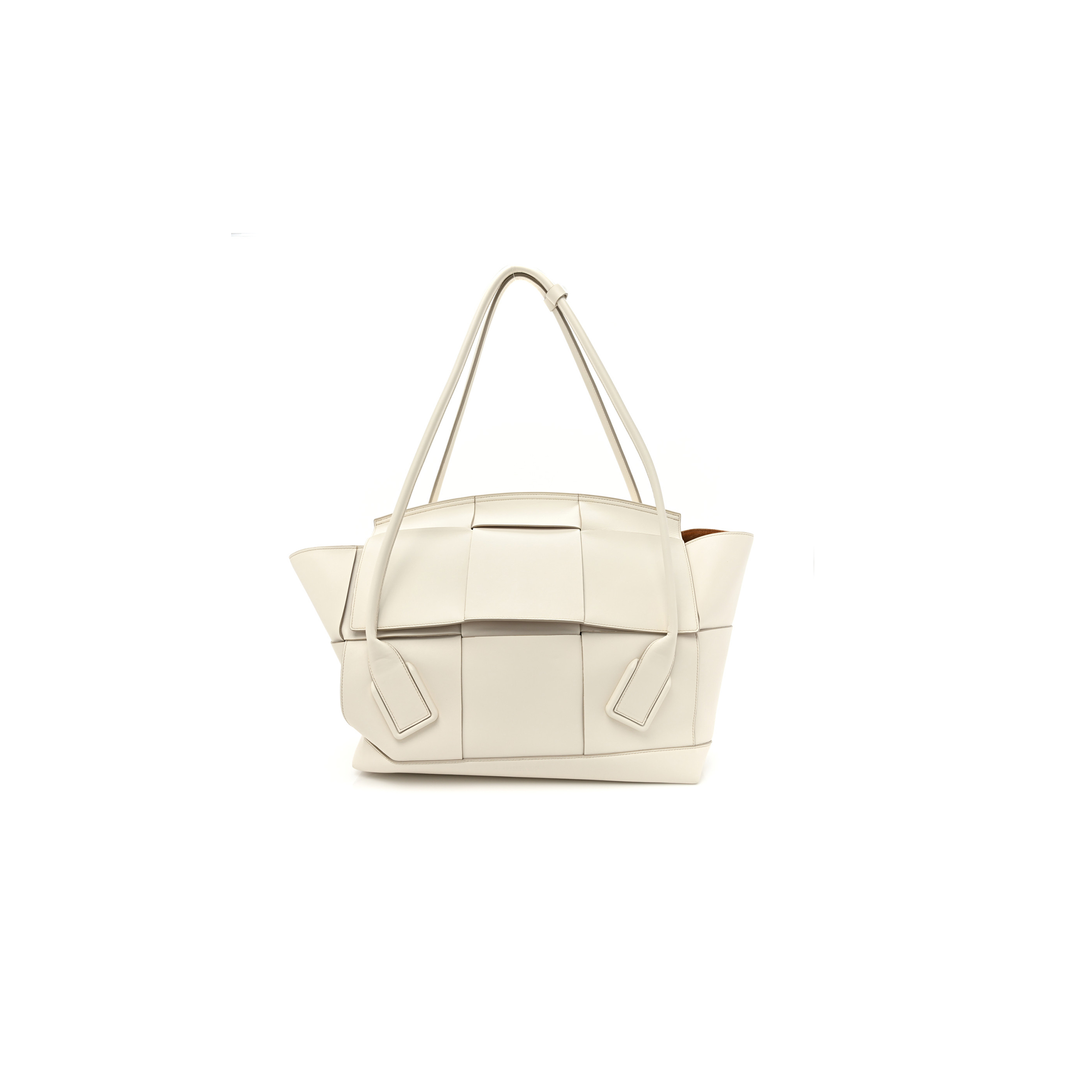 bo*te*ga Ve*ne*ta french calfskin maxi intrecciato large arco bianco (38*30*14cm)