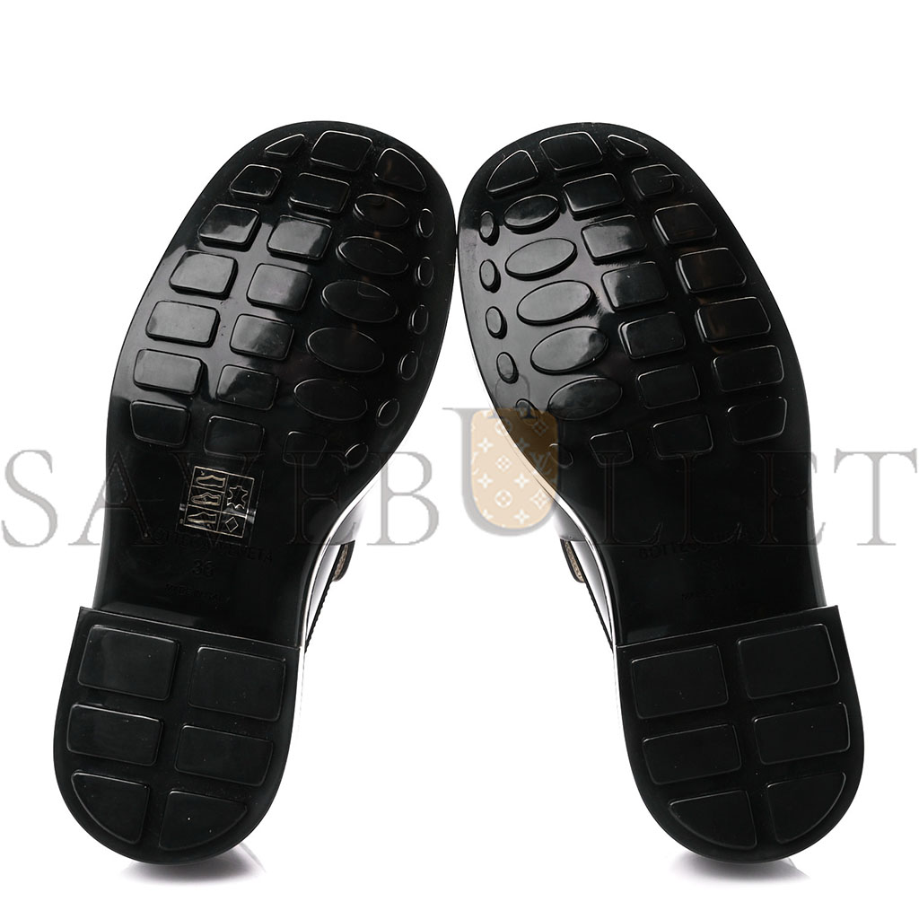 bo*te*ga Ve*ne*ta glossy calfskin monsieur loafers 36 black