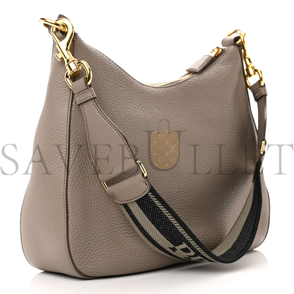 Pra*a vitello daino hobo clay grey (30*25*8cm)