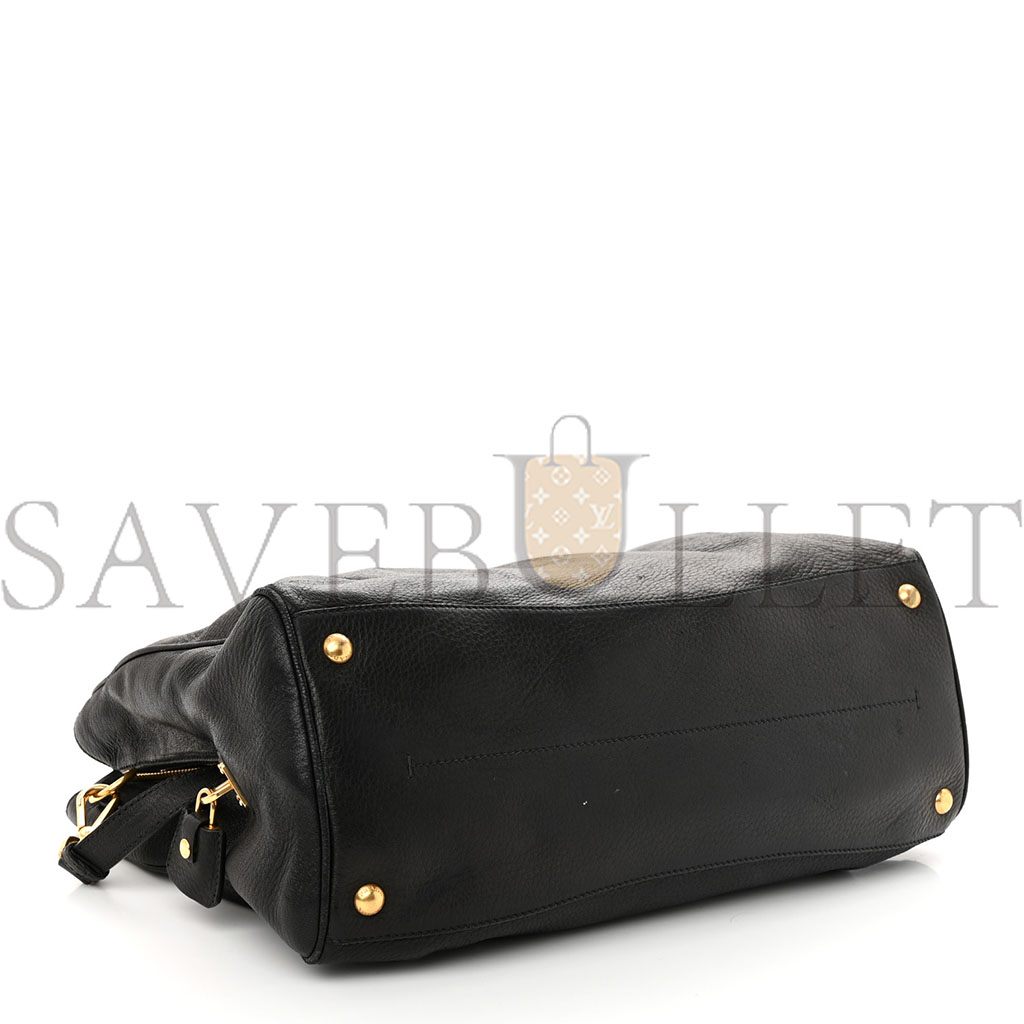 Pra*a vitello daino tote black (39*28*17cm)