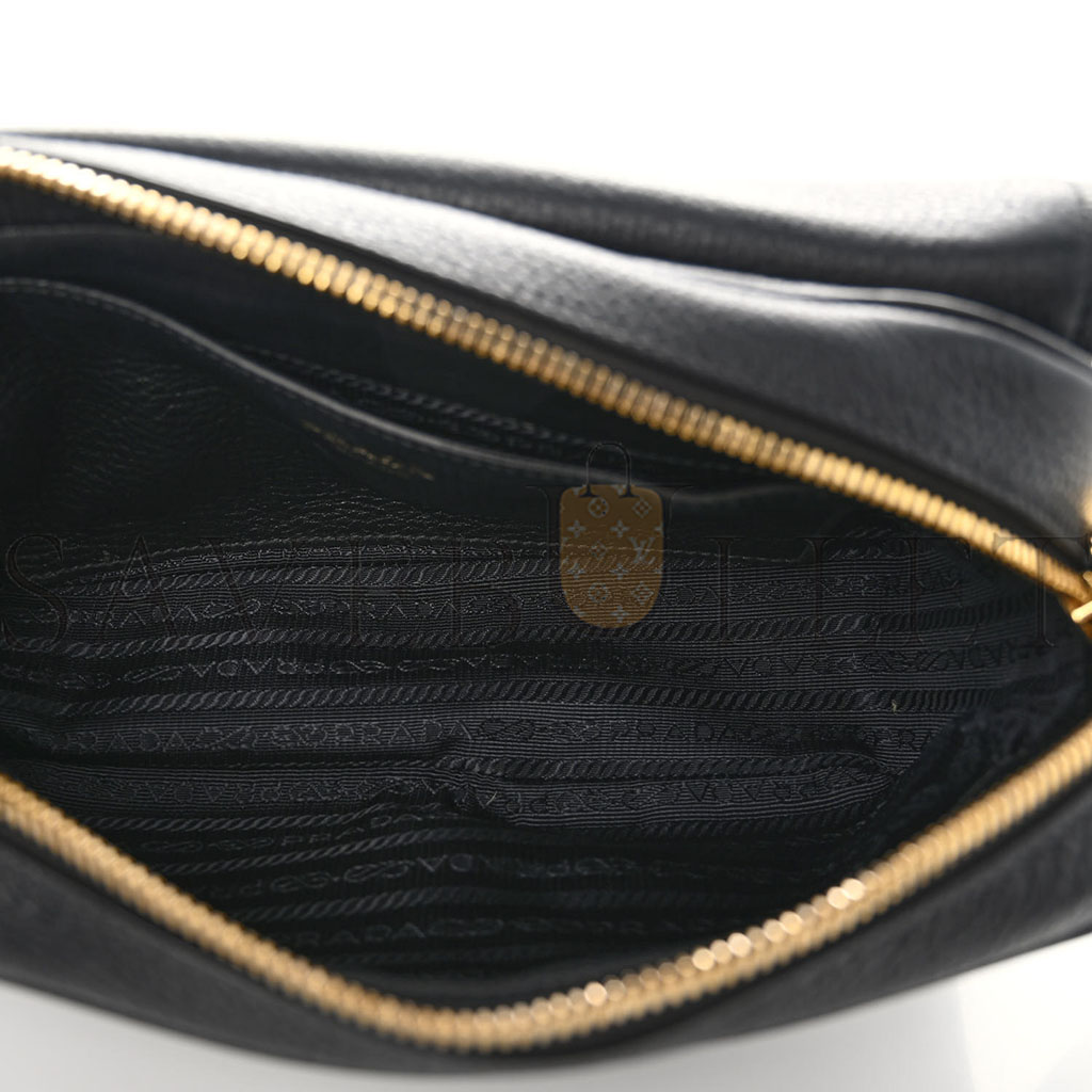 Pra*a vitello phenix crossbody bag black (22*15*7cm)