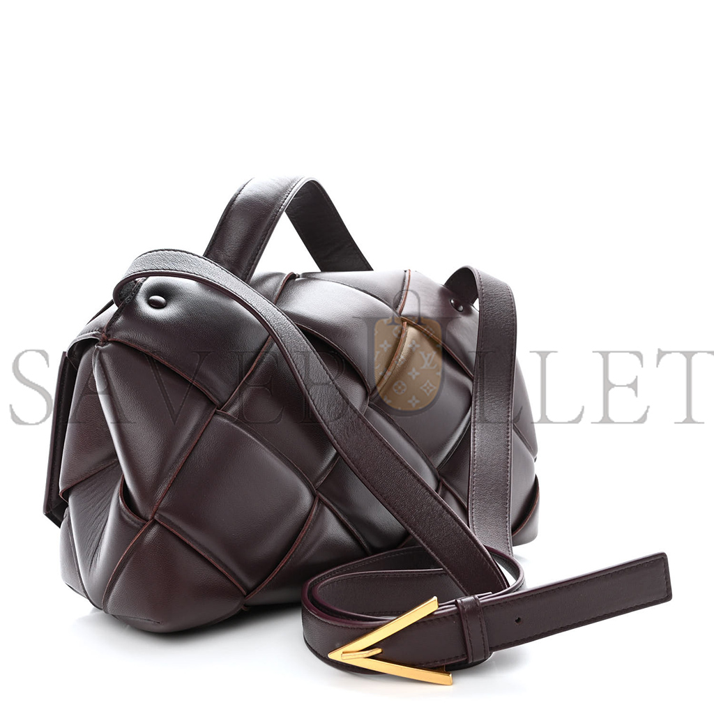 bo*te*ga Ve*ne*ta nappa intreccio padded top handle shoulder bag grape (30*16*10cm)