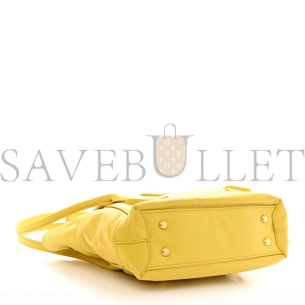 bo*te*ga Ve*ne*ta paper calfskin maxi intrecciato small arco mirabelle (22*19*8cm)