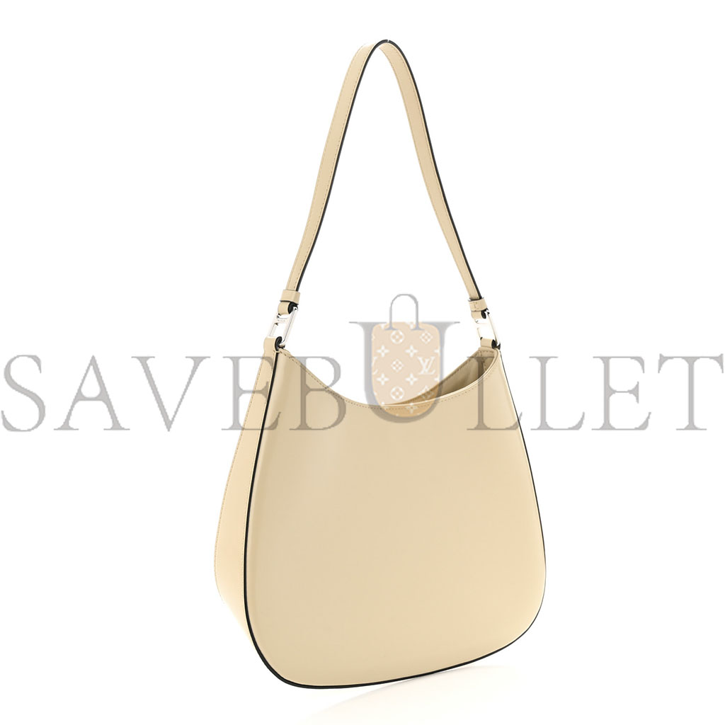 Pra*a brushed calfskin cleo shoulder bag desert beige (26*17*5cm)