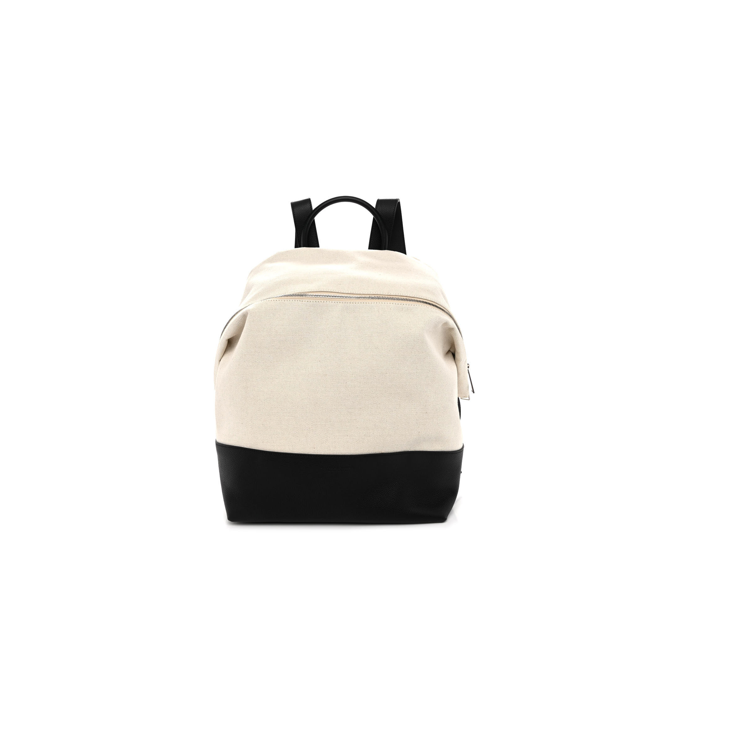 bo*te*ga Ve*ne*ta canvas calfskin backpack natural black (39*29*17cm)