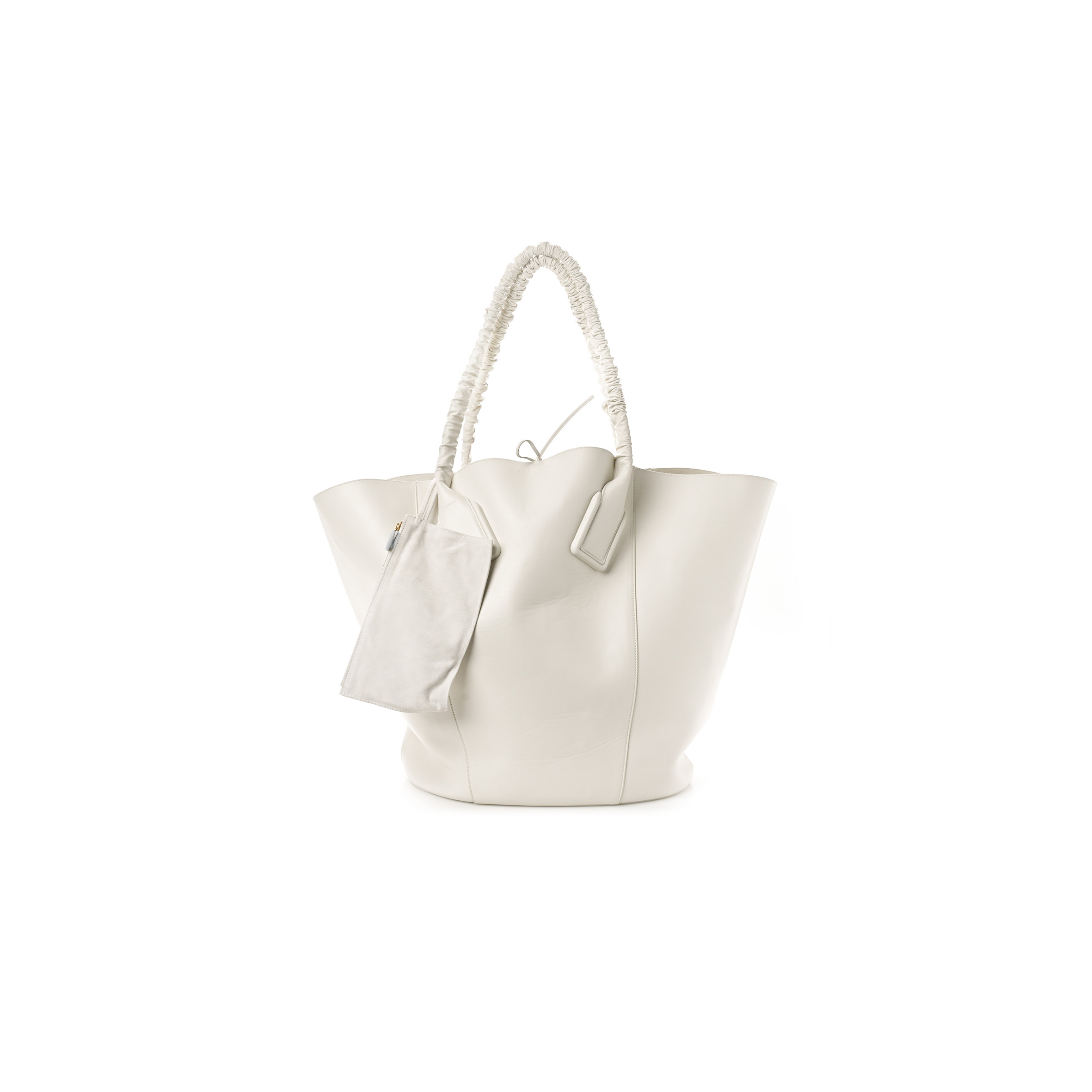 bo*te*ga Ve*ne*ta french calfskin large basket tote white (44*37*22cm)