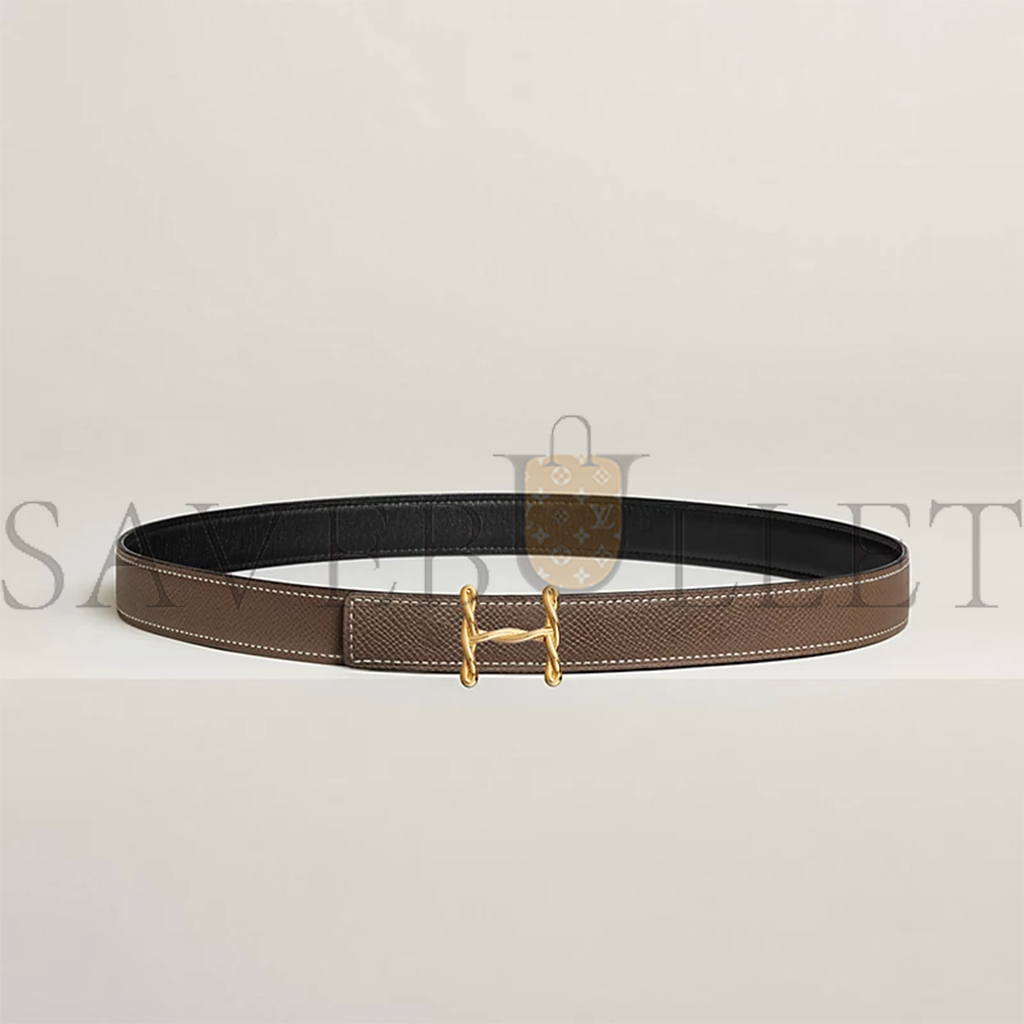 H**mes h torsade belt buckle & reversible leather strap 24 mm h010420cc06