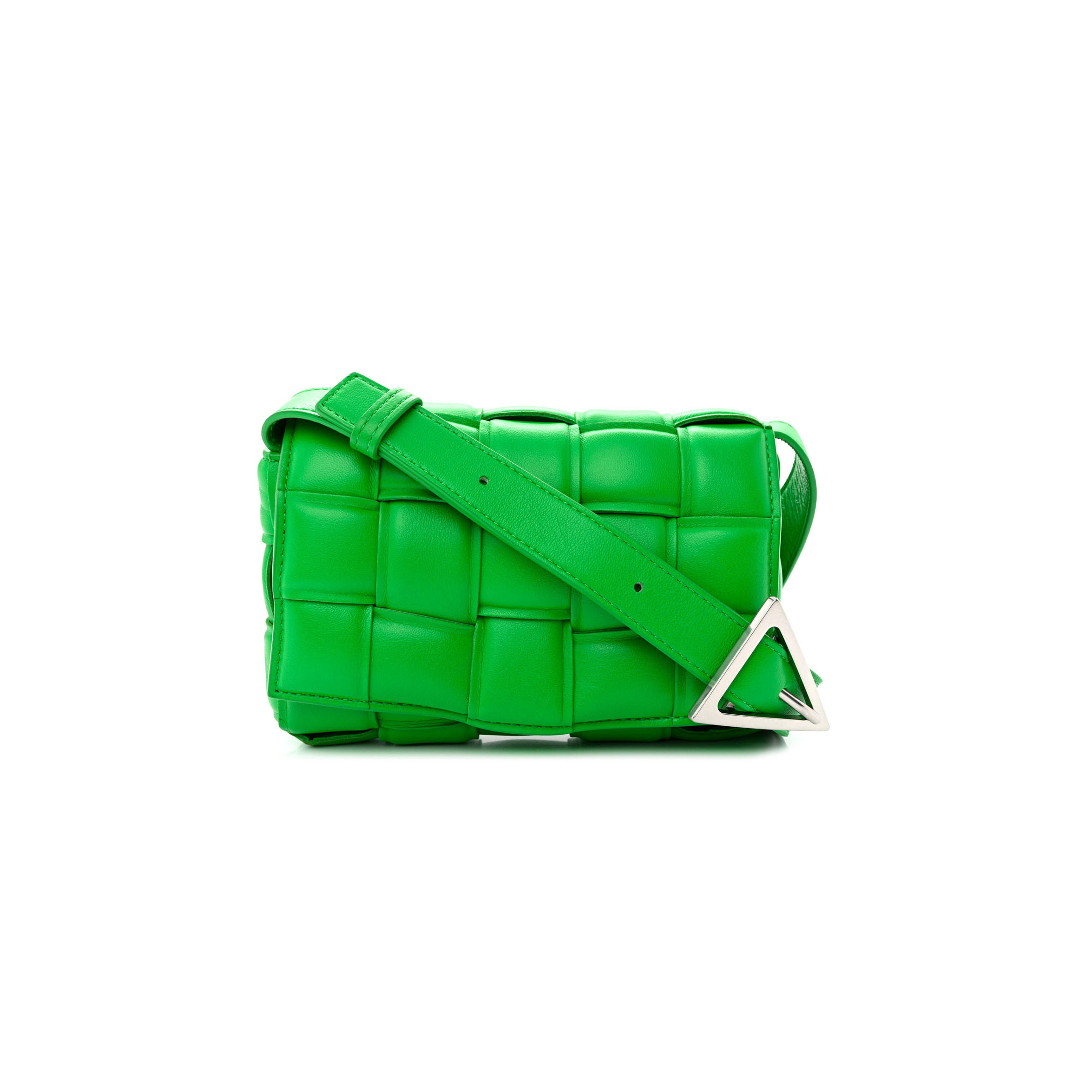 bo*te*ga Ve*ne*ta nappa maxi intreccio padded cassette crossbody bag parakeet (19*12*5cm)