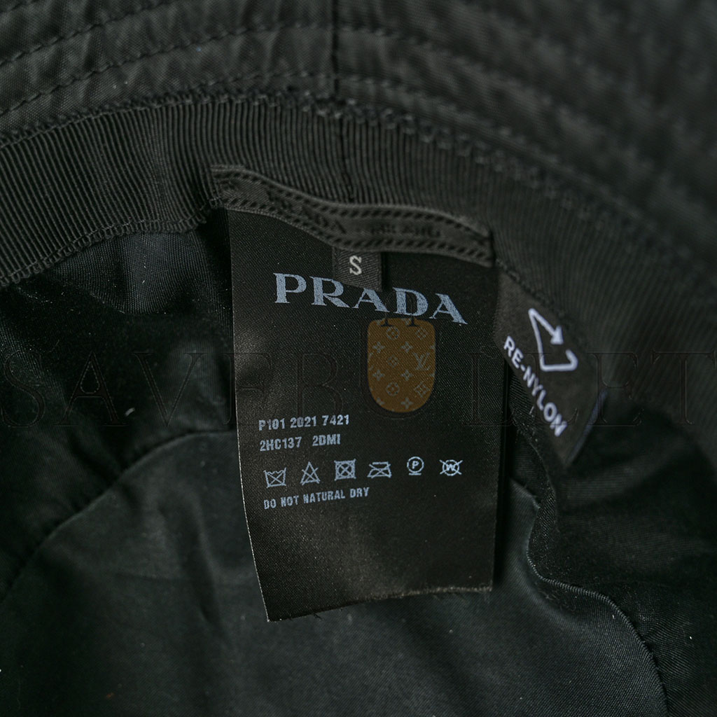 Pra*a re-nylon bucket hat s black