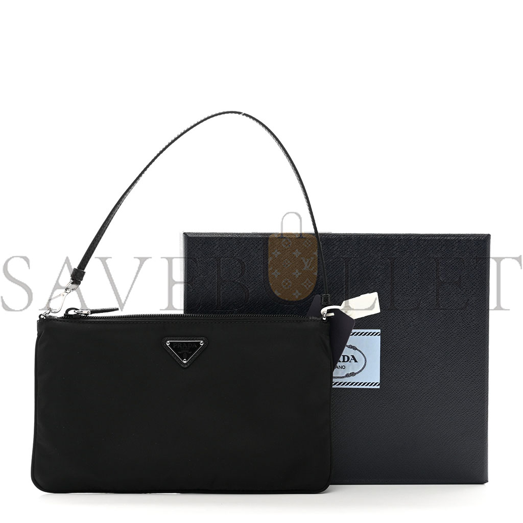 Pra*a re-nylon vela pouch black (24*18*14cm)