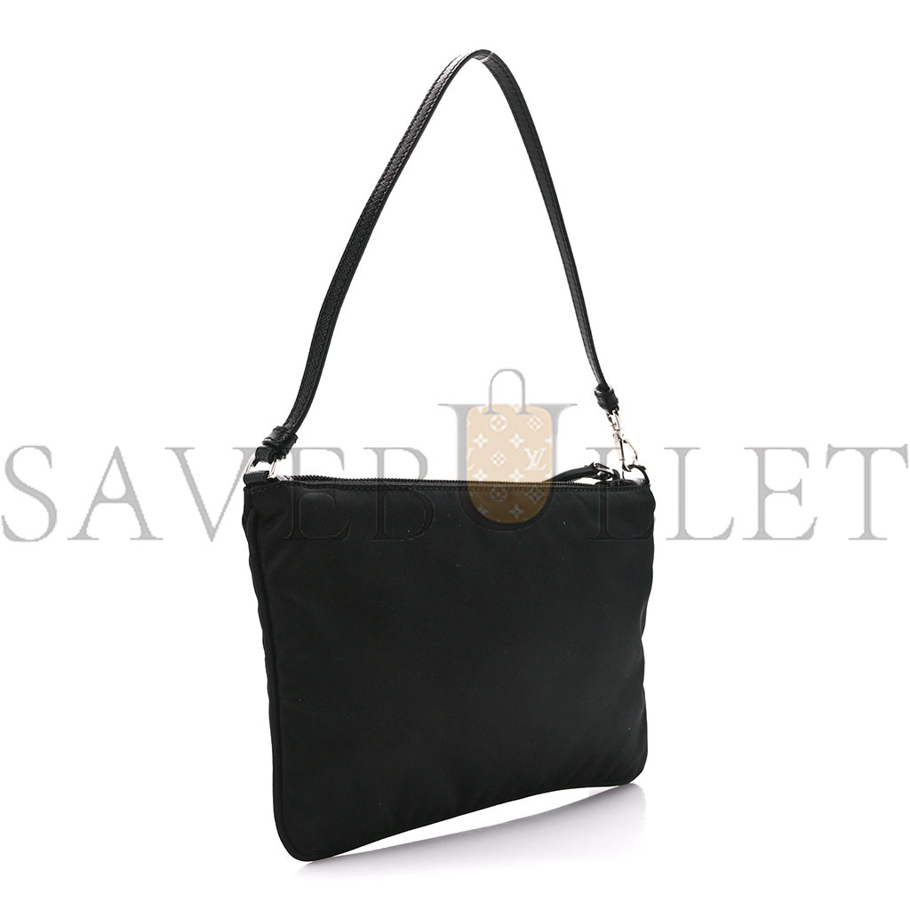 Pra*a re-nylon vela pouch black (24*18*14cm)