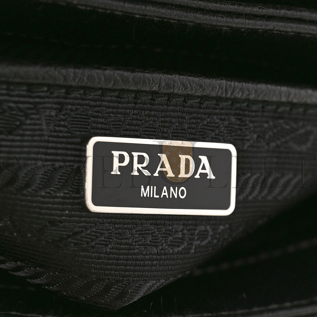 Pra*a saffiano chain shoulder bag black (20*13*4cm)