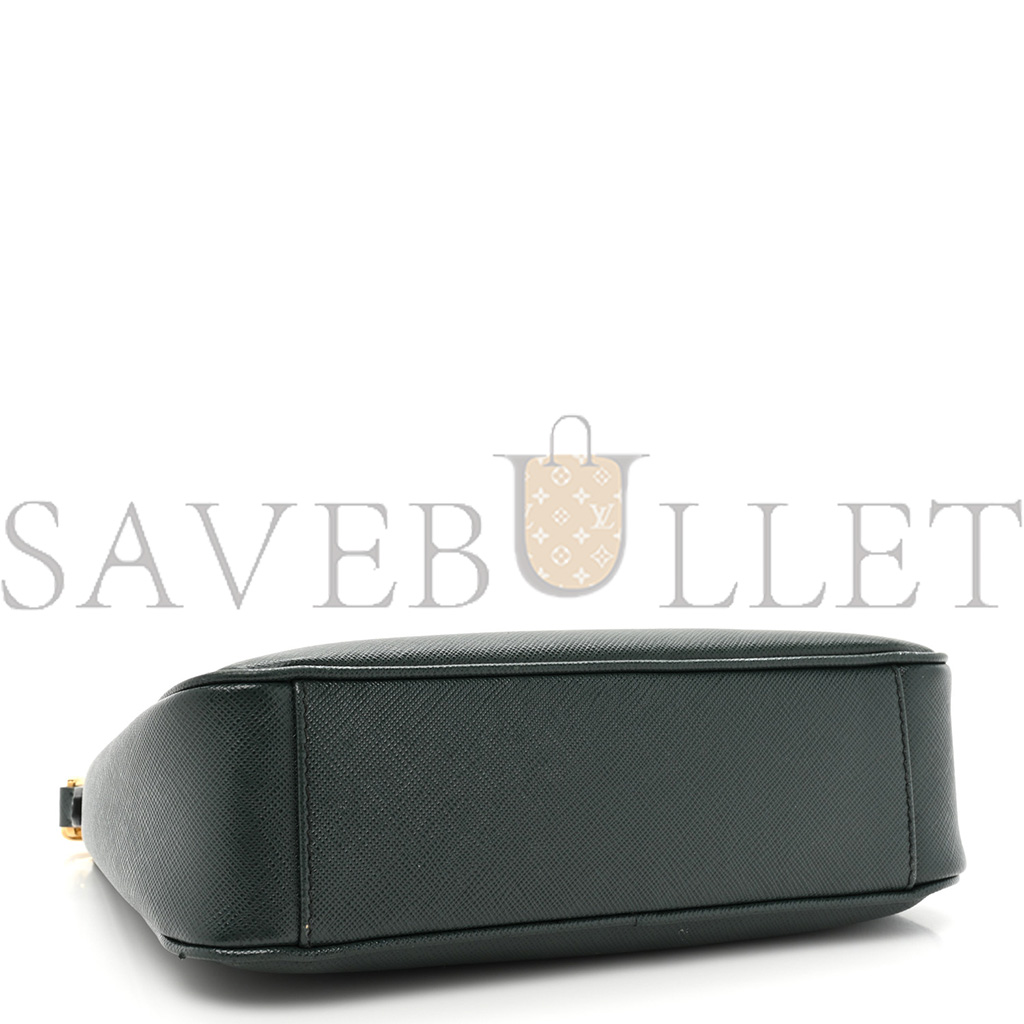 Pra*a saffiano re-edition 2005 shoulder bag smeraldo (22*18*6cm)