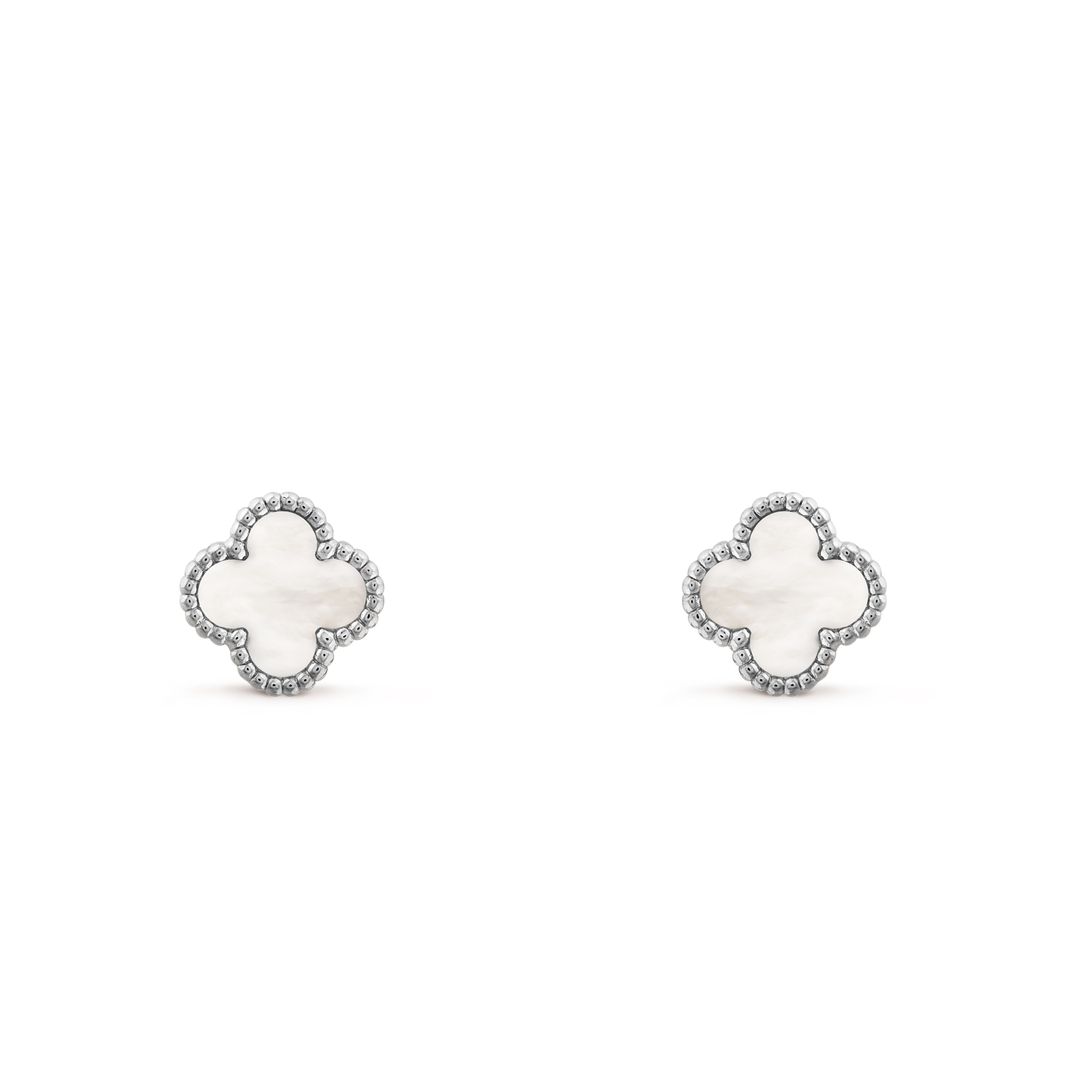 V*N CL*F arpels sweet alhambra earstuds - white gold, mother-of-pearl  vcarg12000