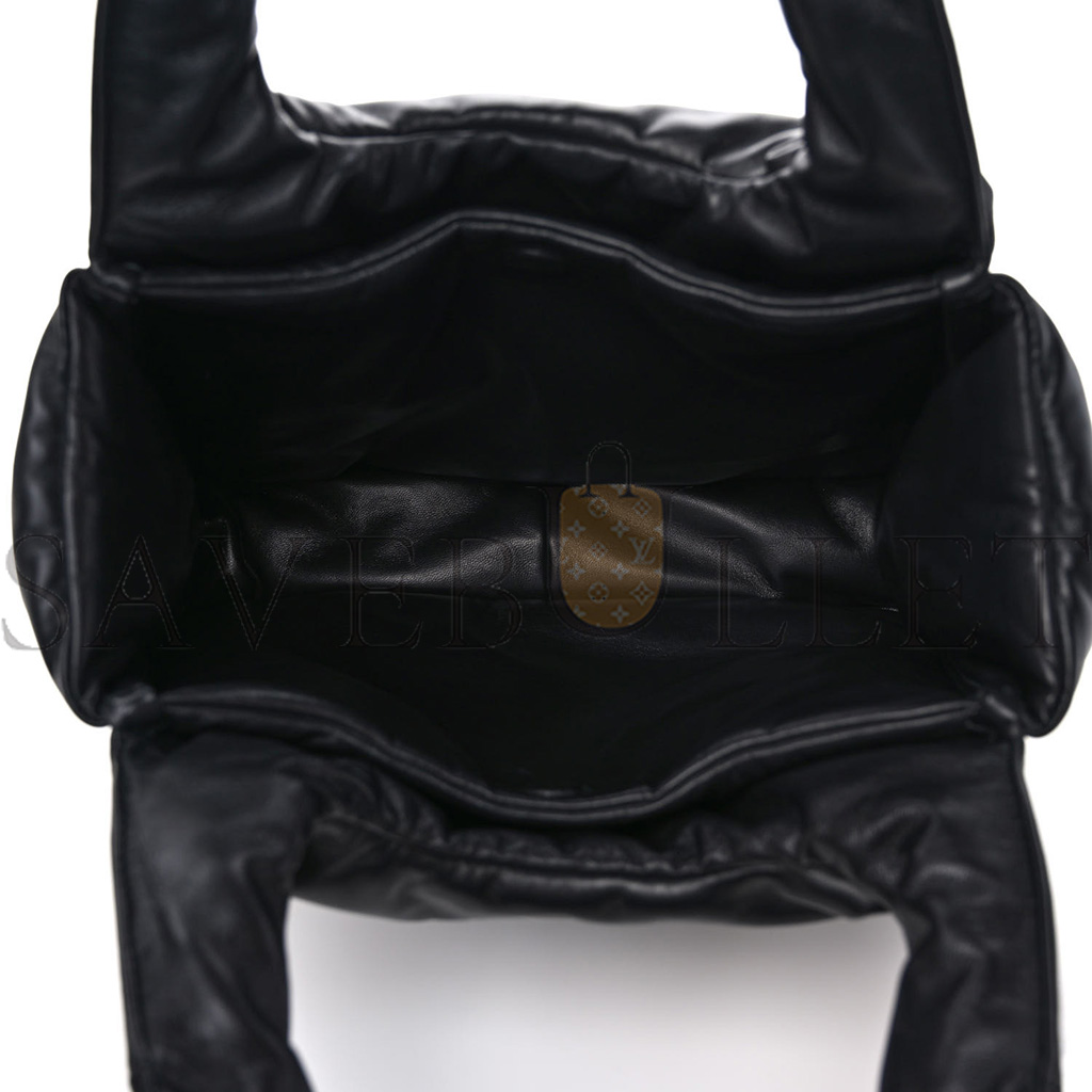 Pra*a soft nappa medium padded shoulder bag black (30*25*11cm)