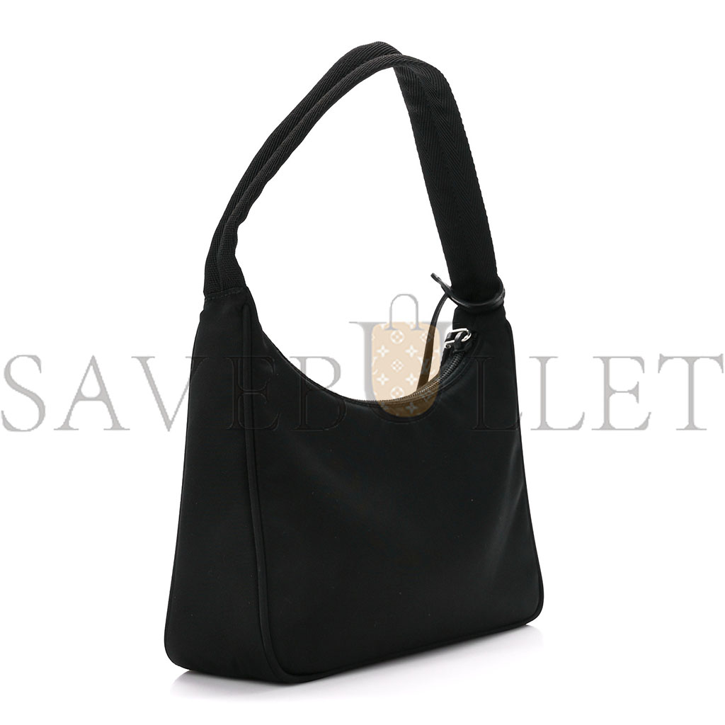 Pra*a tessuto nylon mini re-edition 2000 bag black (22*13*6cm)