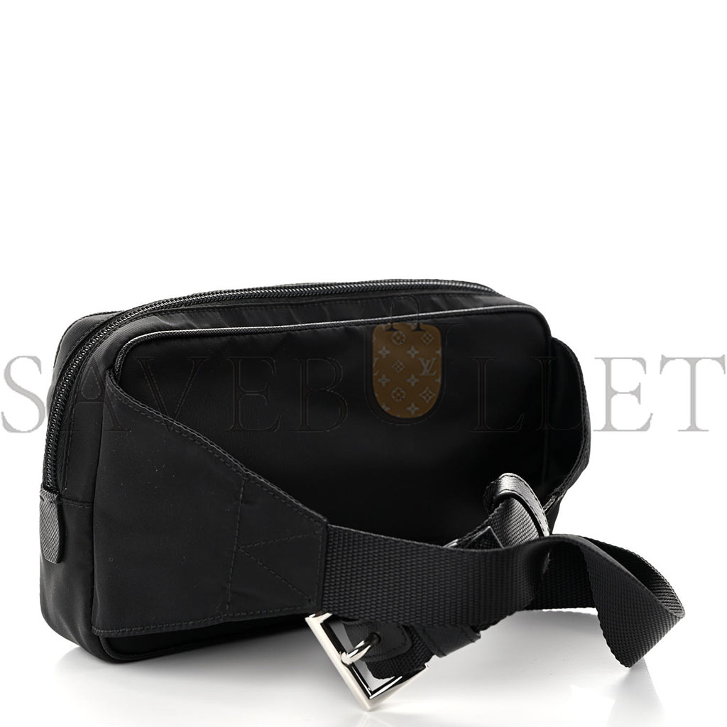 Pra*a tessuto nylon belt bag black (22*13*5cm)