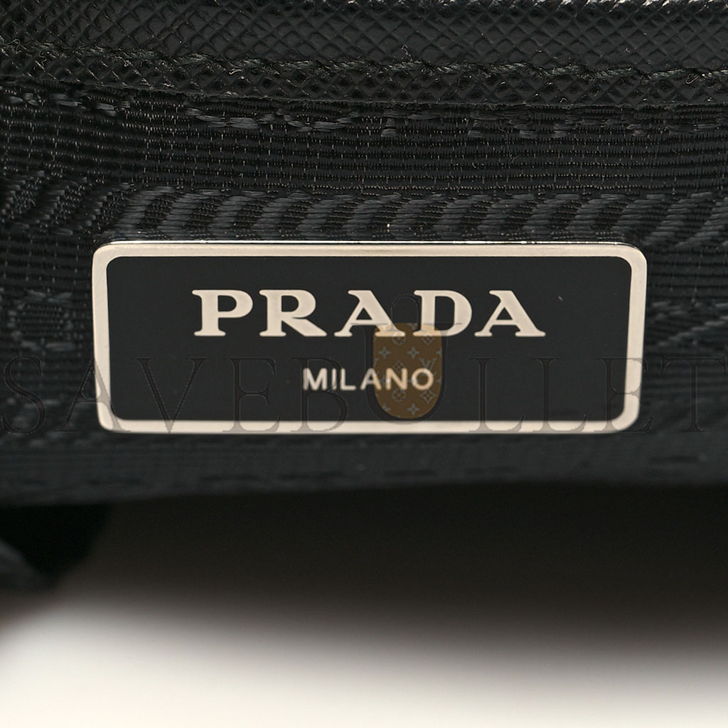 Pra*a tessuto nylon saffiano medium backpack black (33*29*15cm)