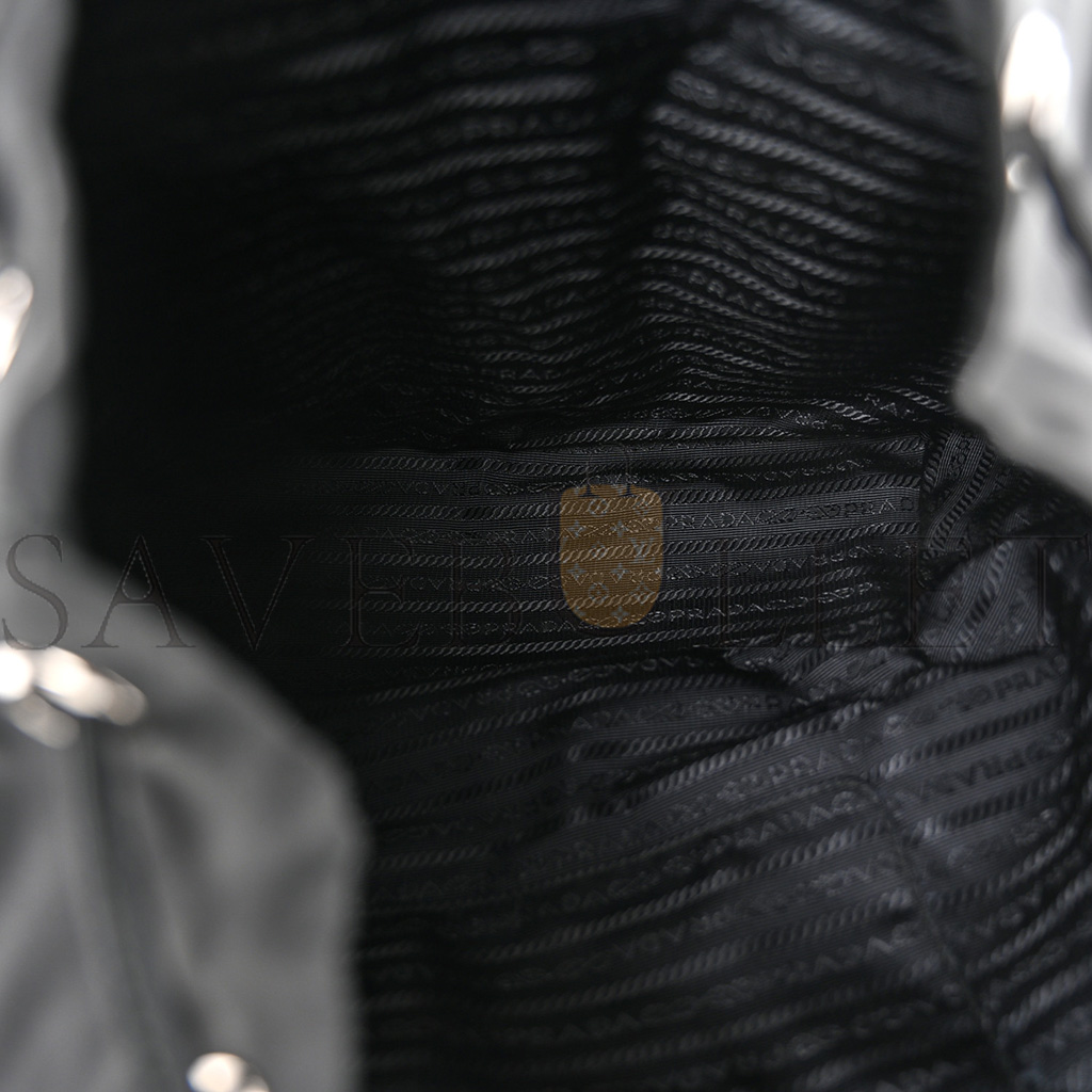 Pra*a tessuto nylon saffiano medium backpack black (30*29*15cm)