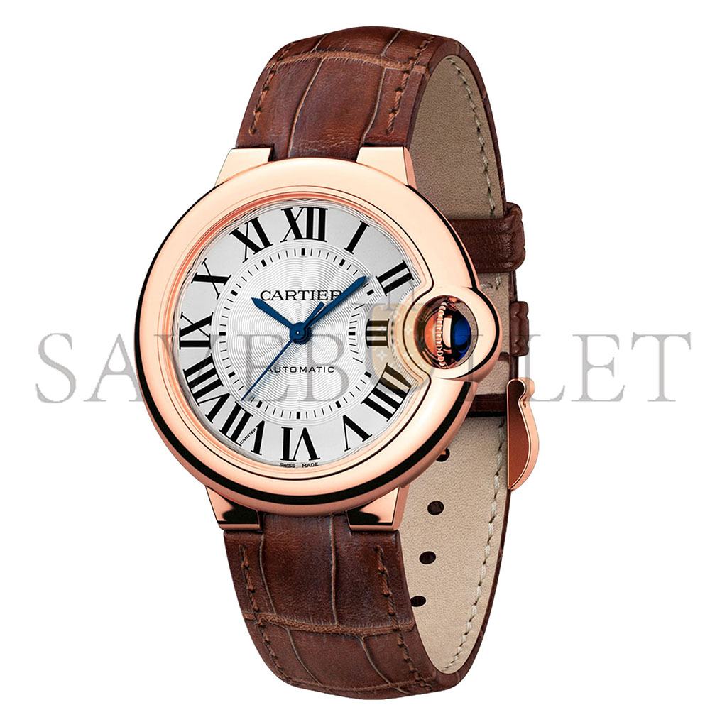 Ca*t*er ballon bleu de Ca*t*er watch 33mm, automatic movement, rose gold, leather w6920097