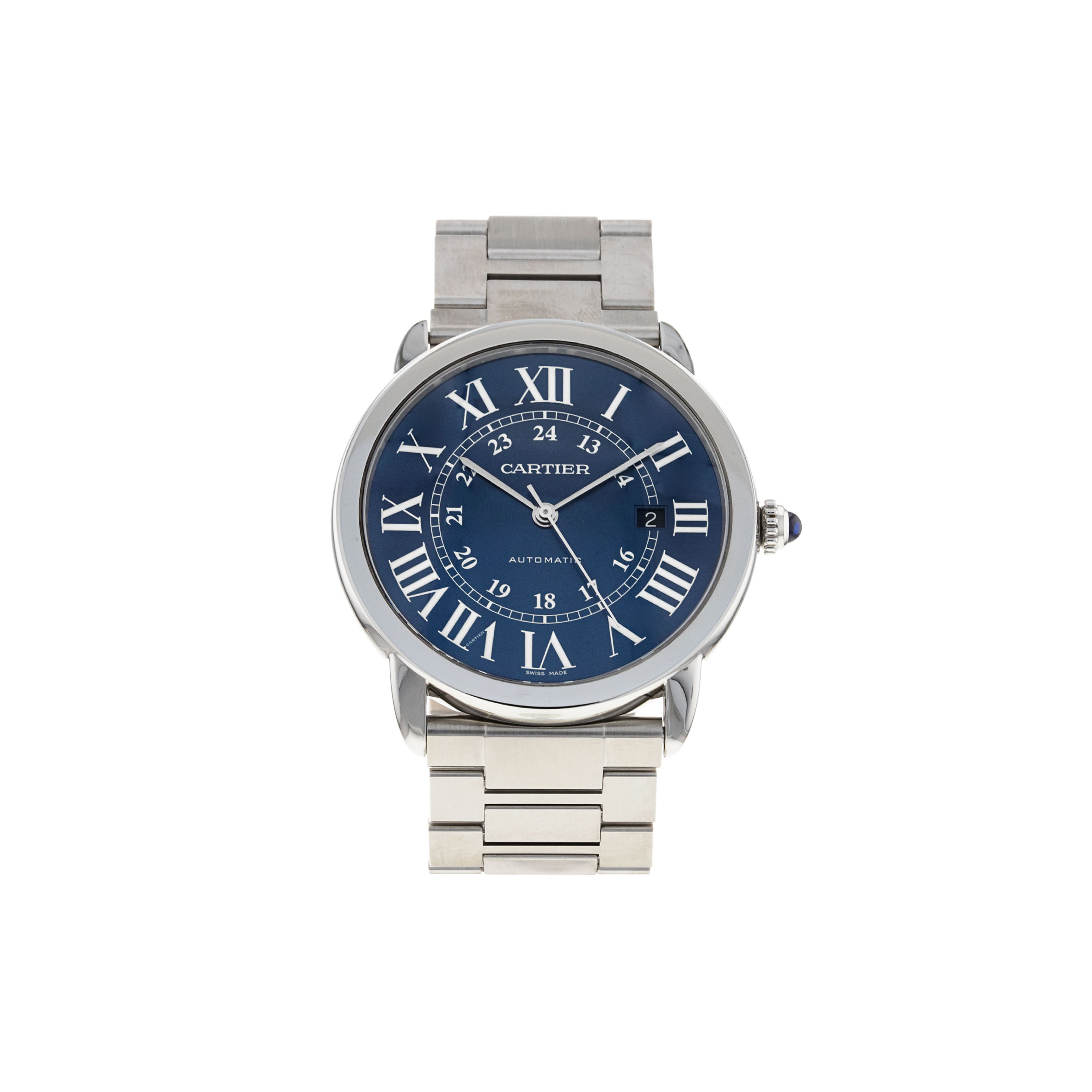 Ca*t*er ronde solo 42mm blue dial automatic men''s watch wsrn0023