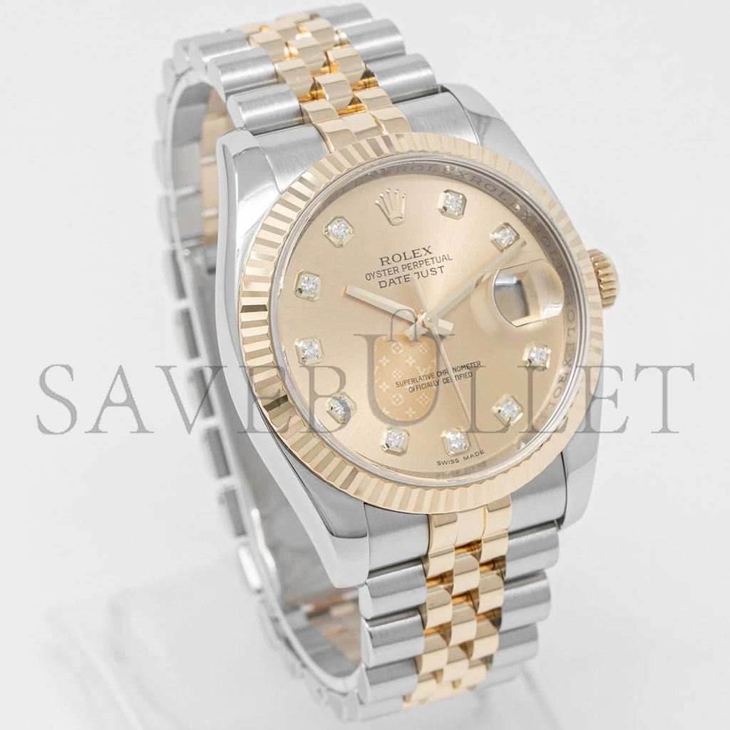 r*l*x datejust 36 champagne Di*m*nd watch 126233