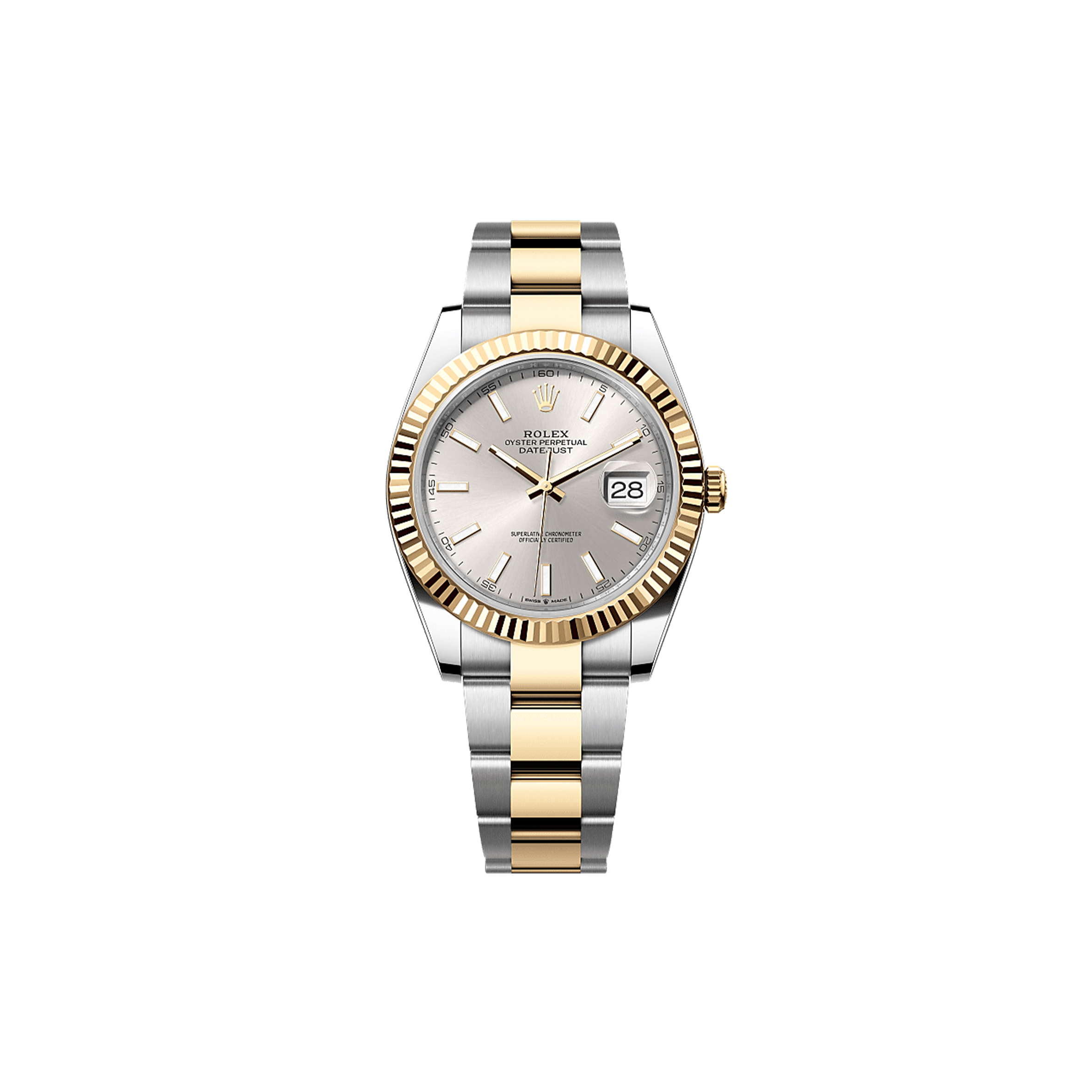 R*l*x datejust 41 oyster, 41 mm, oystersteel and yellow gold watch 126333