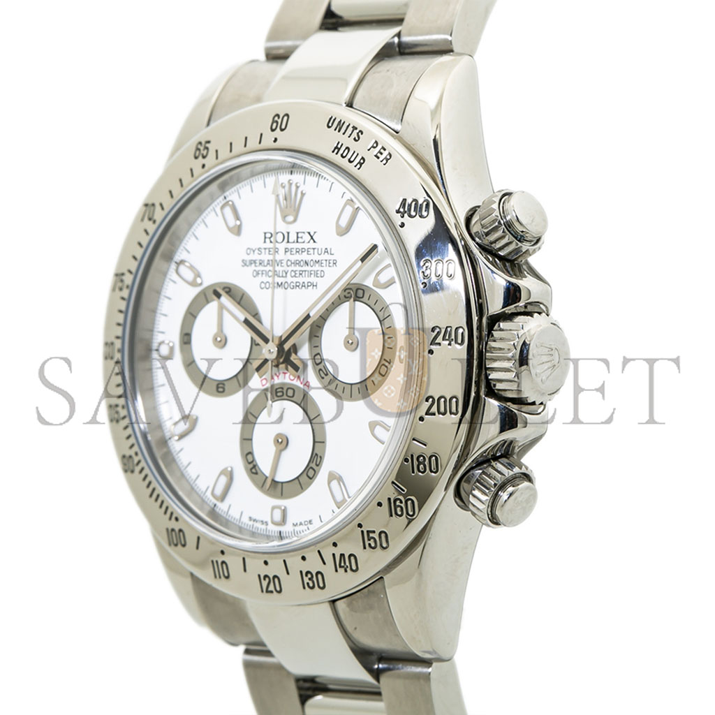R*l*x daytona cosmograph card white dial mens watch 40mm 116520