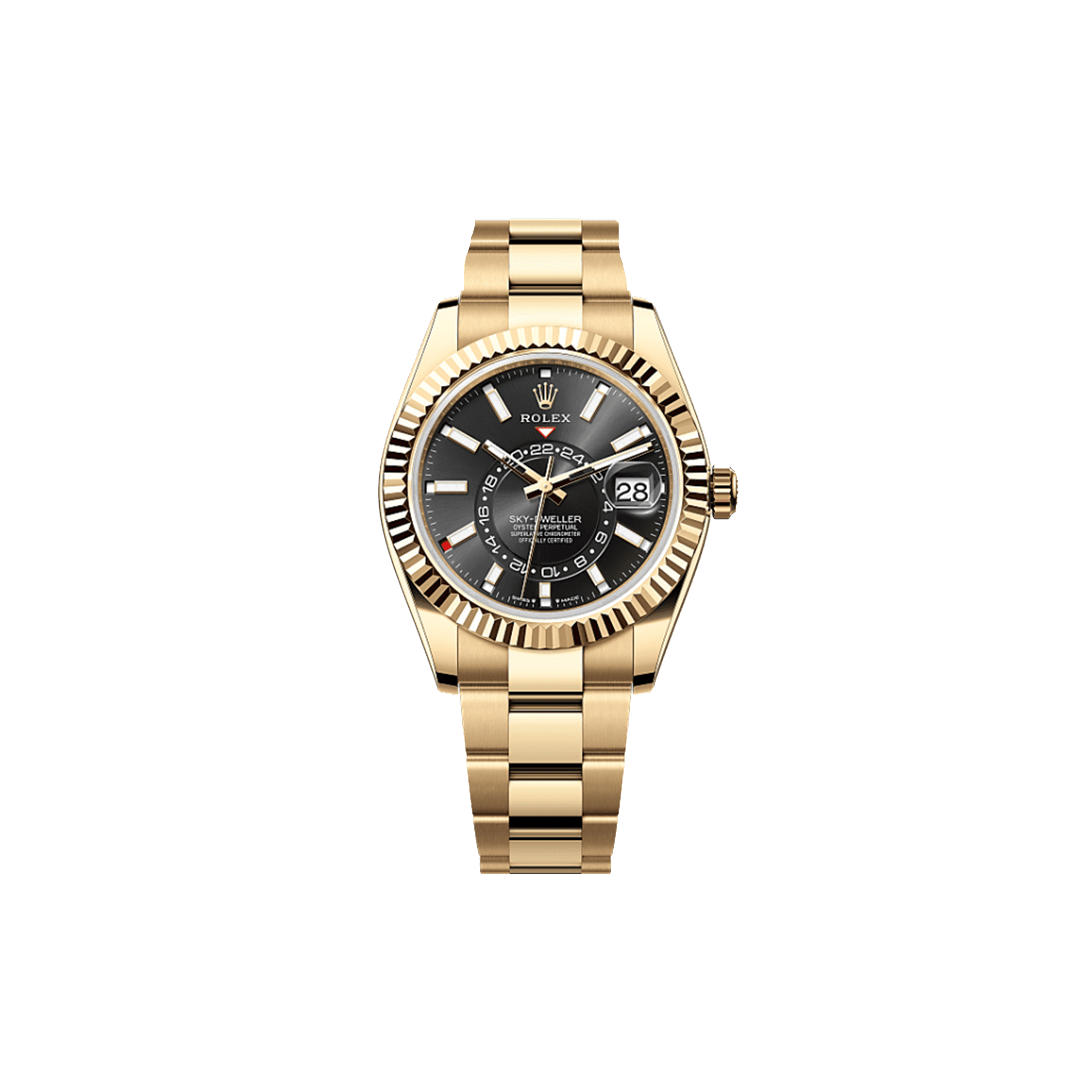 R*l*x sky-dweller oyster, 42 mm, yellow gold watch 336938
