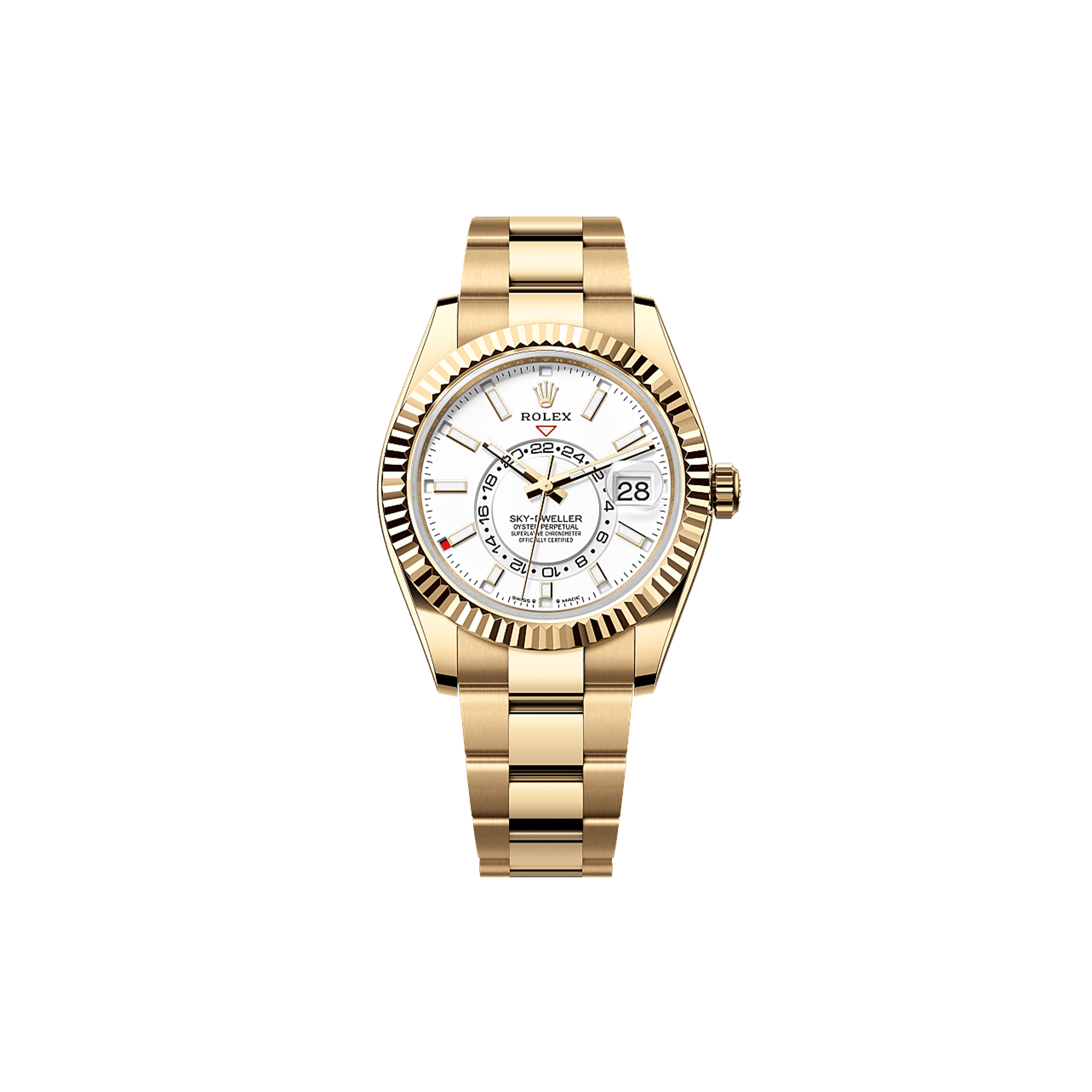 R*l*x sky-dweller oyster, 42 mm, yellow gold watch 336938