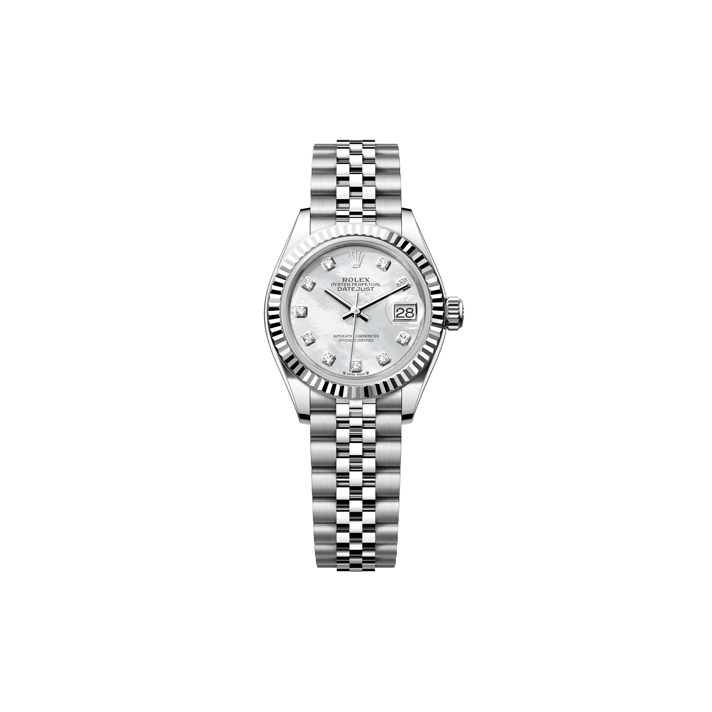 R*l*x lady-datejust 28 mm, oystersteel and white gold watch 279174