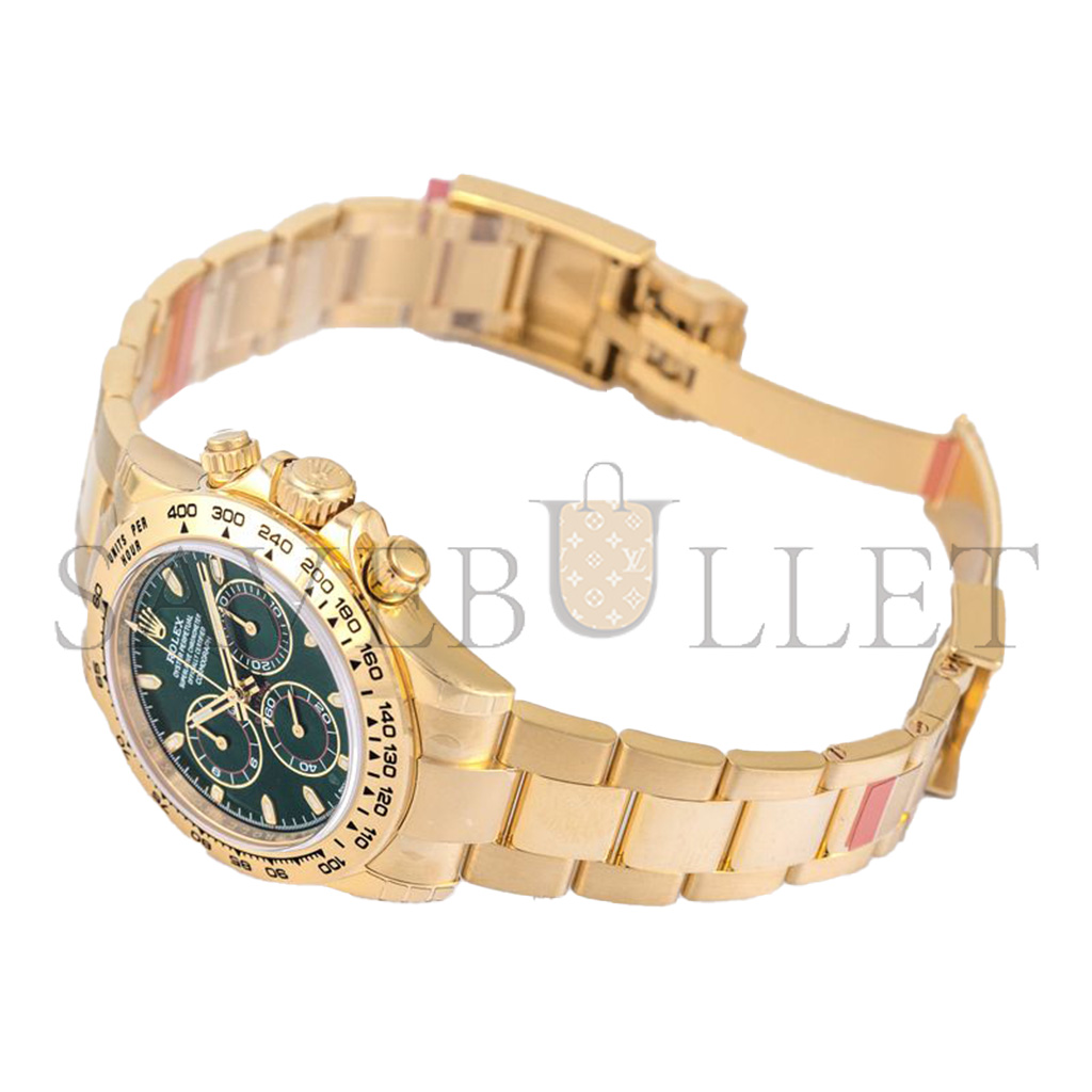 R*l*x daytona green dial yellow gold automatic 40mm watch 116508